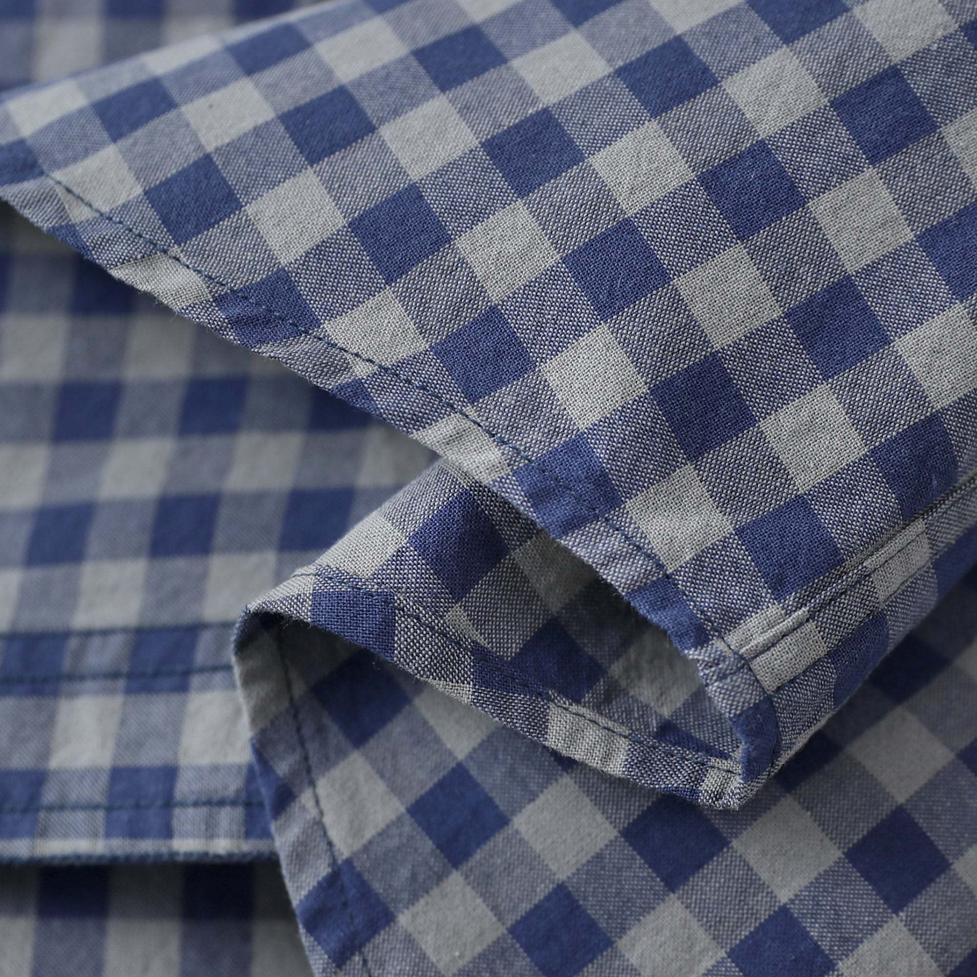 Dubinik? 4.6oz Mens Lightweight Pure Cotton Long Sleeve Button Down Plaid Shirt#101818