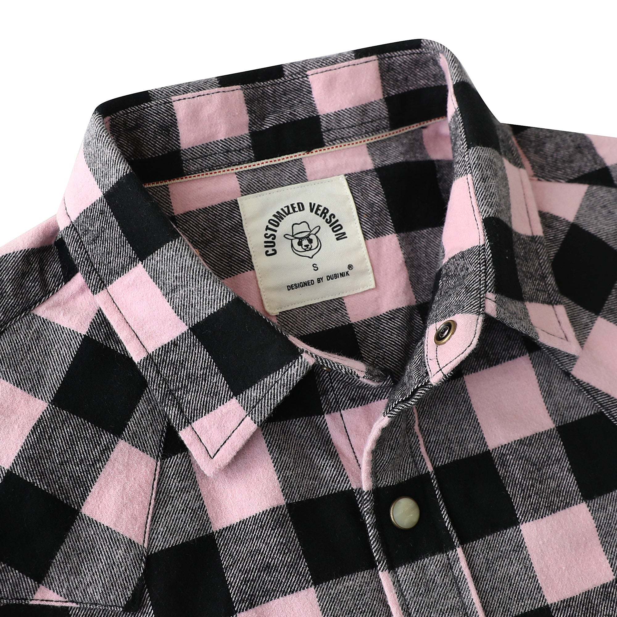 Dubinik? 6.3oz Flannel Shirt for Men Long Sleeve Casual Cozy Snap Button Western Plaid Shirts Soft Pure Cotton#37013