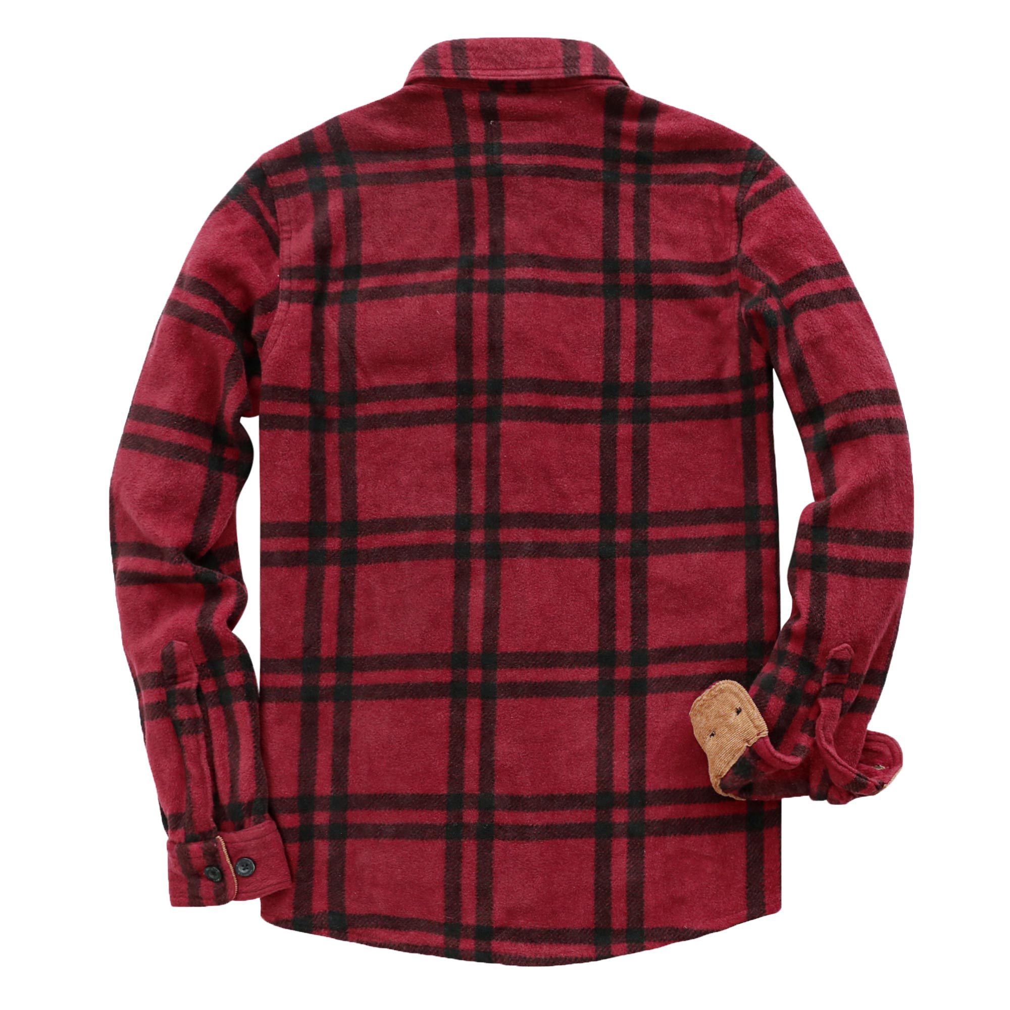 Mens Long Sleeve Fleece Shirt Casual Button Down Light-in-weight Shirt #1818