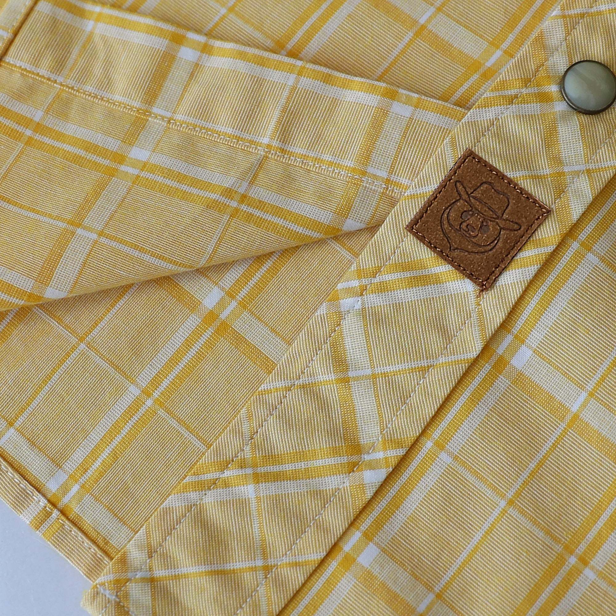 Dubinik? Men's Pearl Snap Sawtooth Pocket Western Plaid Shirt Short Sleeve#47011
