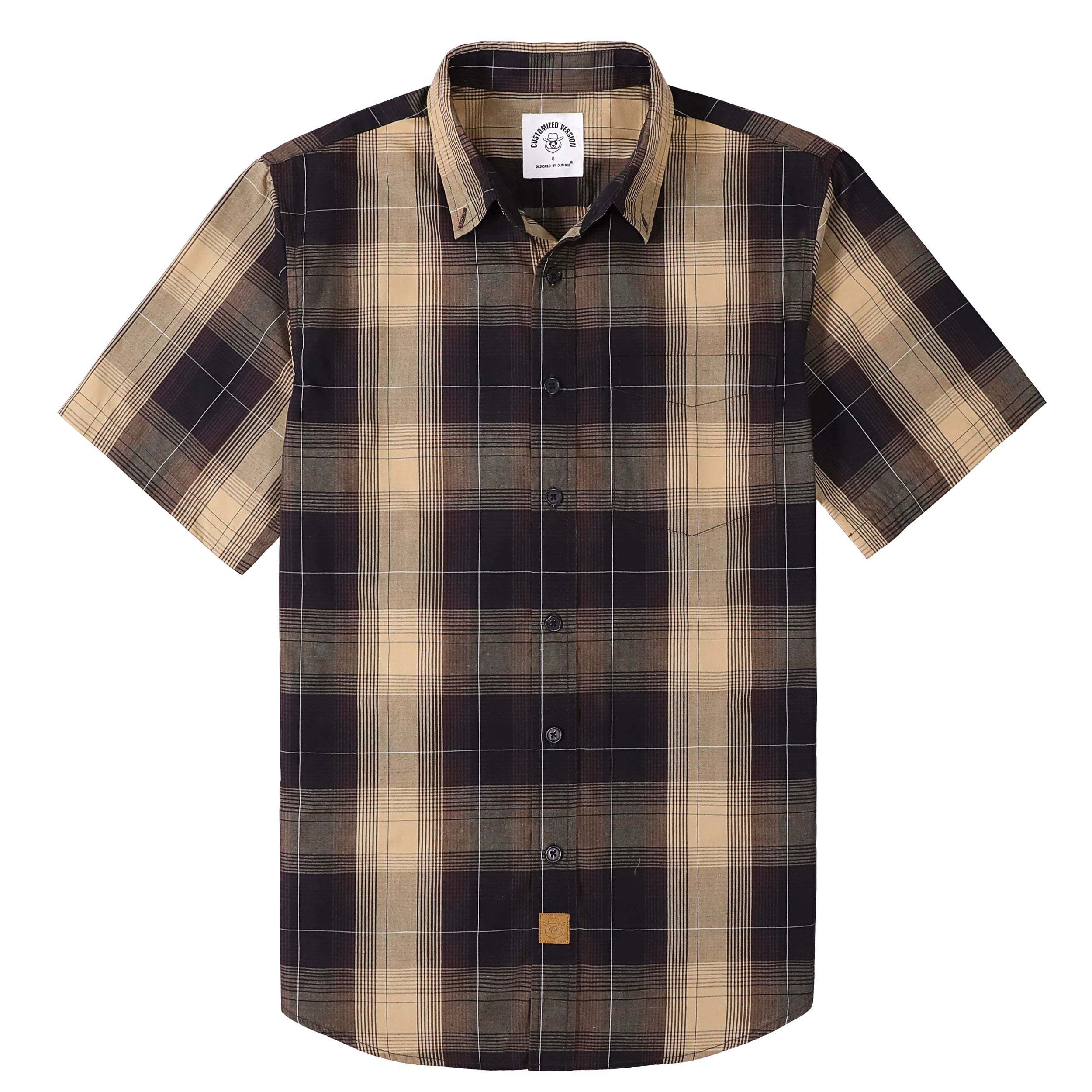Dubinik? Mens Short Sleeve Button Down Shirts Summer Vintage Short Sleeve Button Down Men Lightweight Men's Casual Shirts#51027