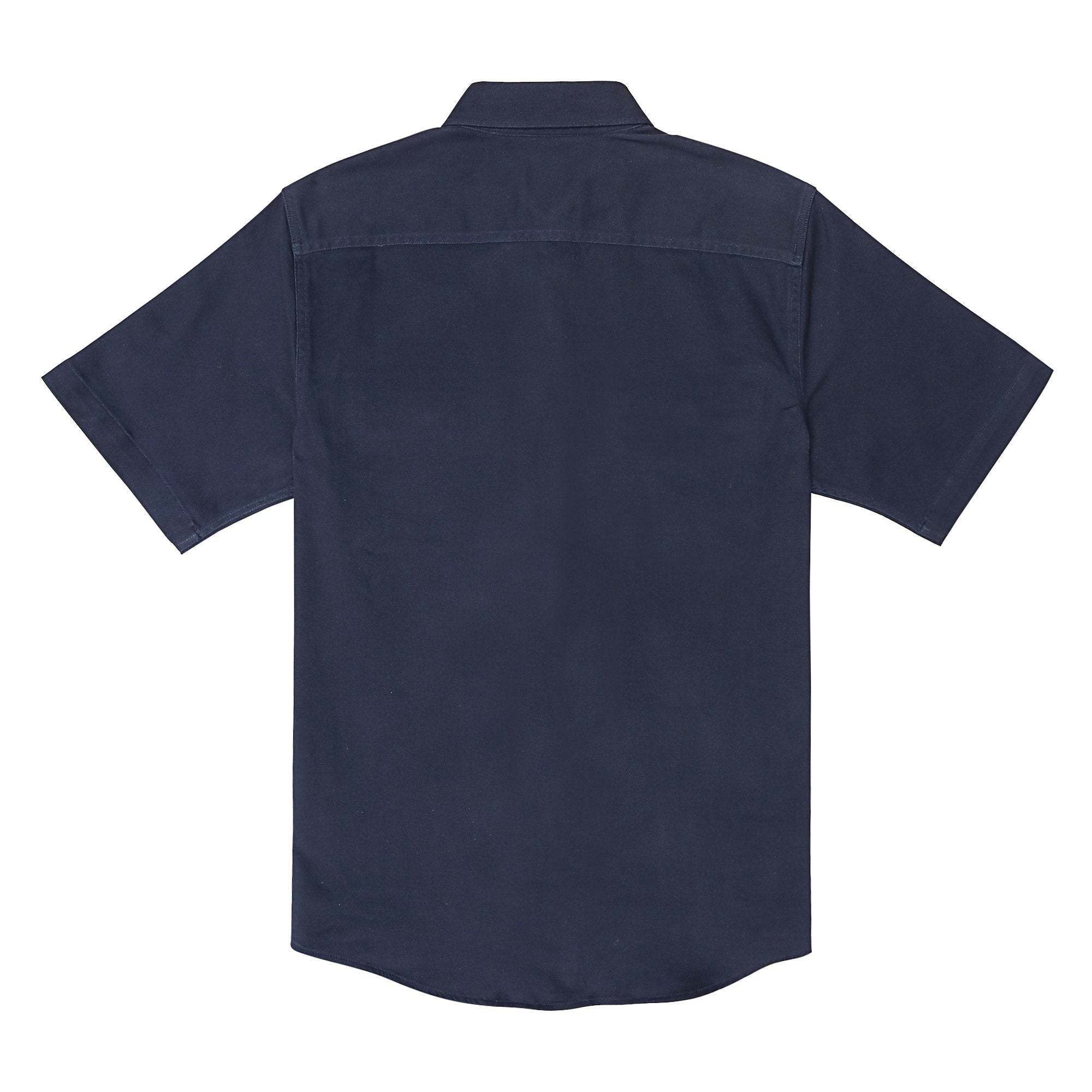 Men's outdoor casual short sleeve Navy Solid shirt #1509