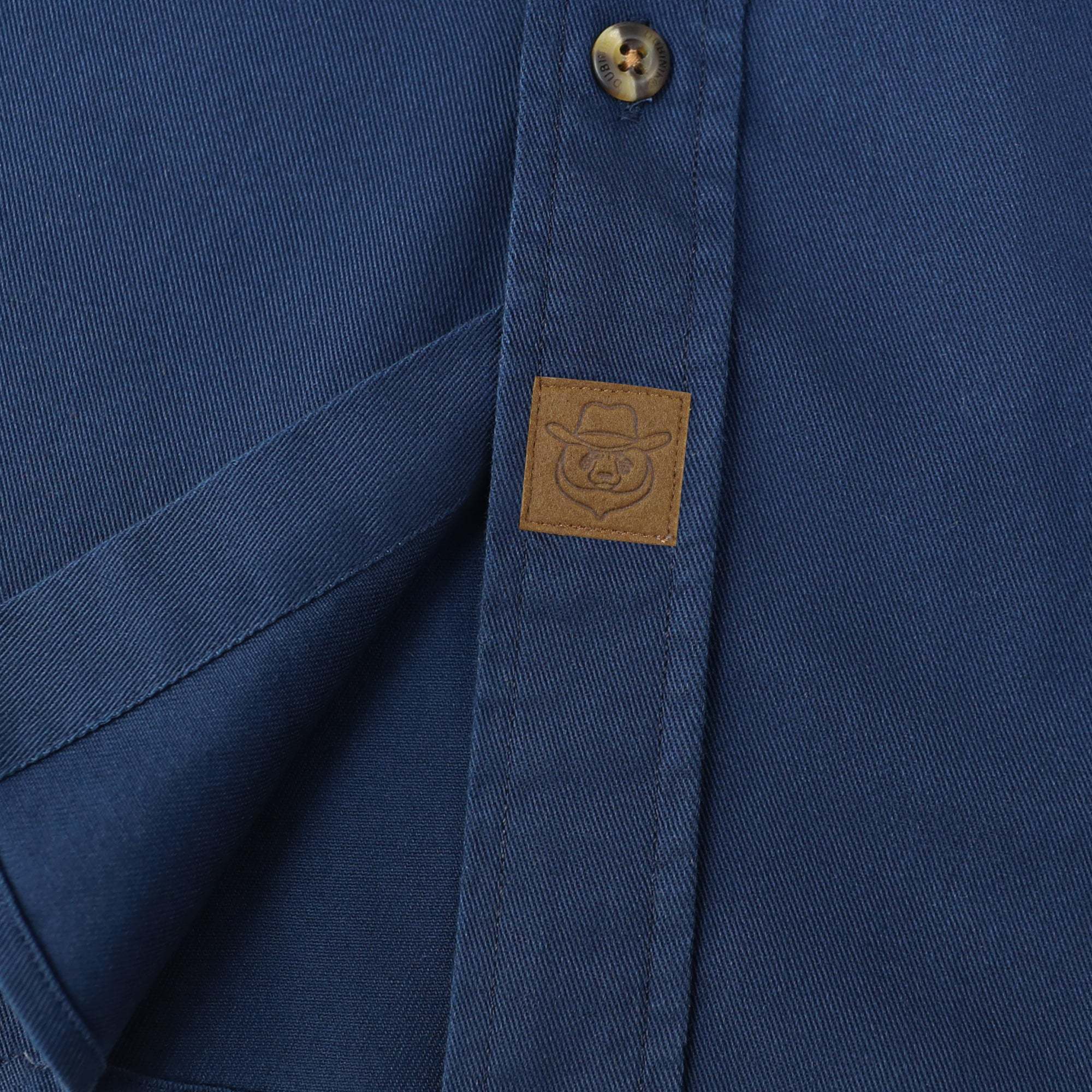 Dubinik? 7.2oz Men's Cotton Long Sleeve Button Down Shirt – Casual Two Pocket Work Shirt#10802
