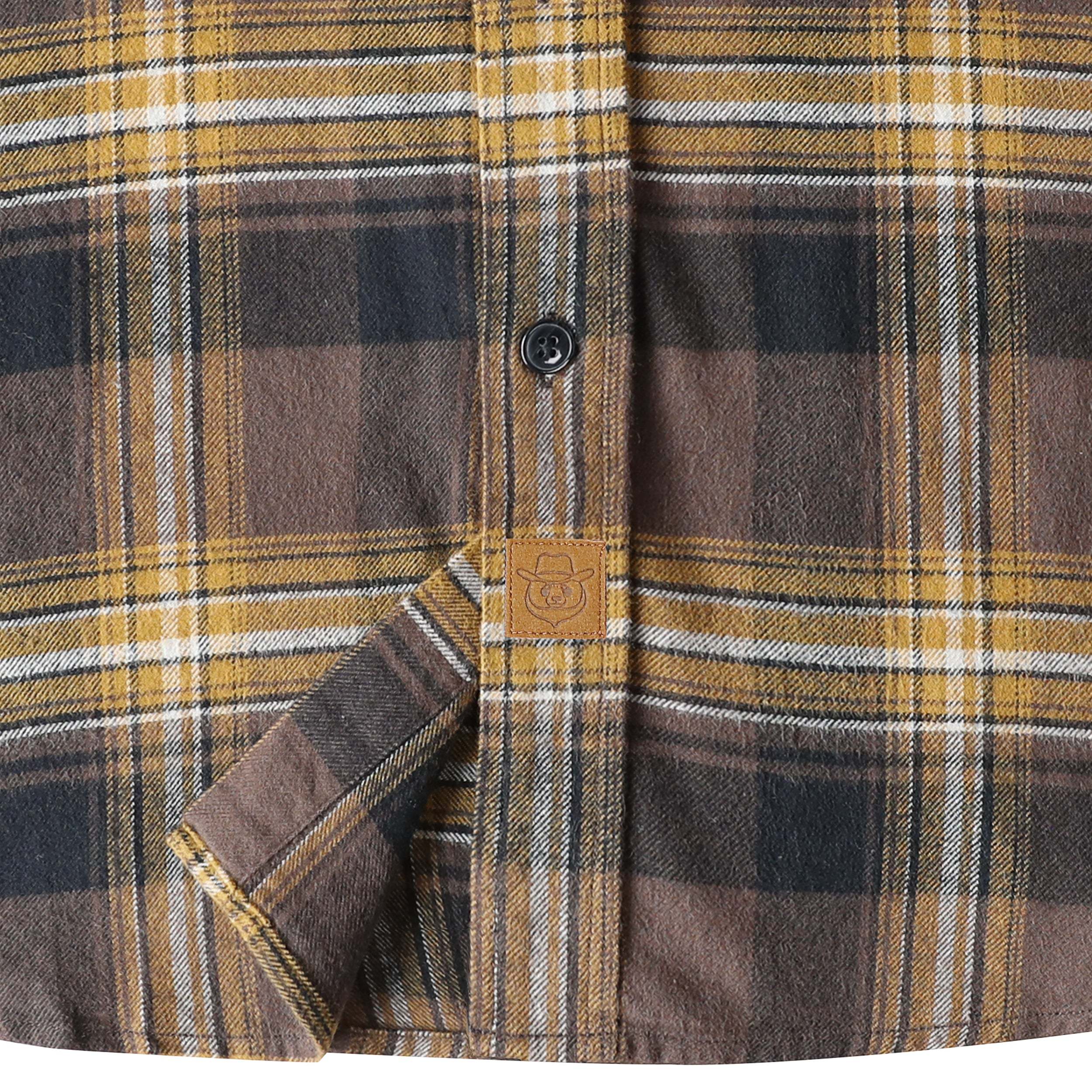 Dubinik? 6oz Mens Flannel Shirts Long Sleeve Button Down Casual Work Plaid Shirt Men All Cotton Soft with Pocket Regular Fit#03-046