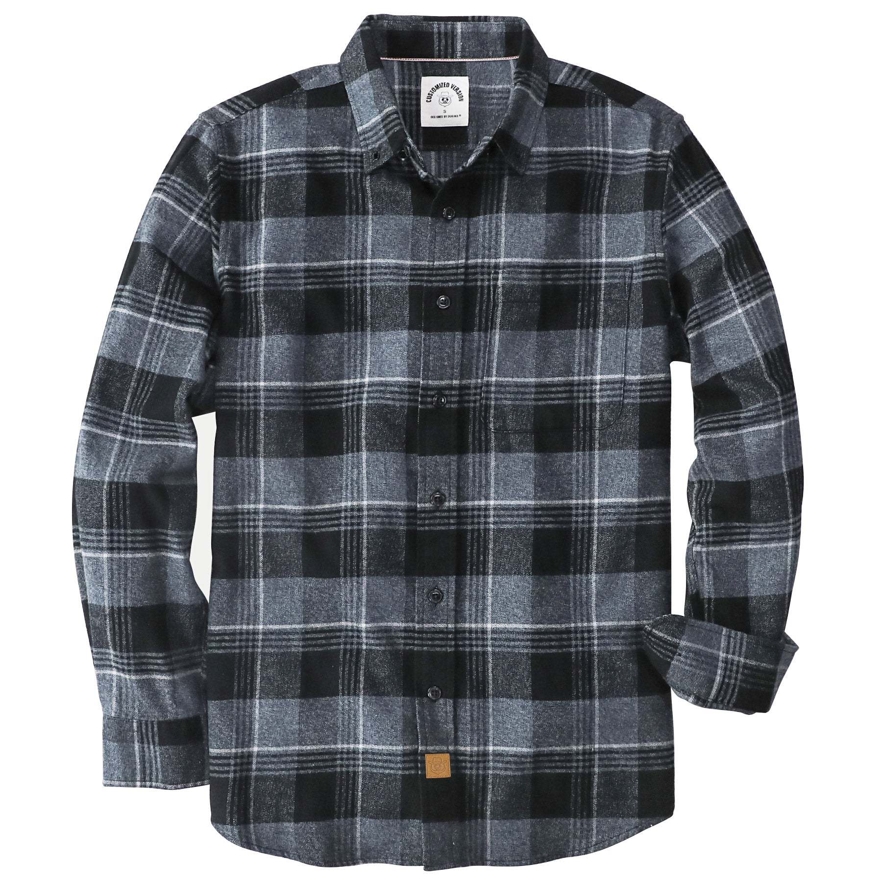 Dubinik? 6oz Flannel Shirt for Men 100% Cotton Mens Flannel Shirts Long Sleeve Plaid Soft Casual Button Down Shirt Men#66006