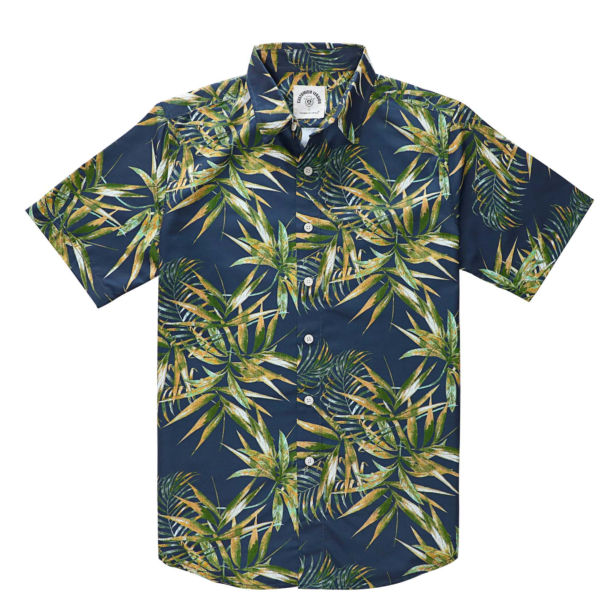 Hawaiian Shirt for Men Aloha Tropical Short Sleeve Button Down Print Beach Shirts #2610