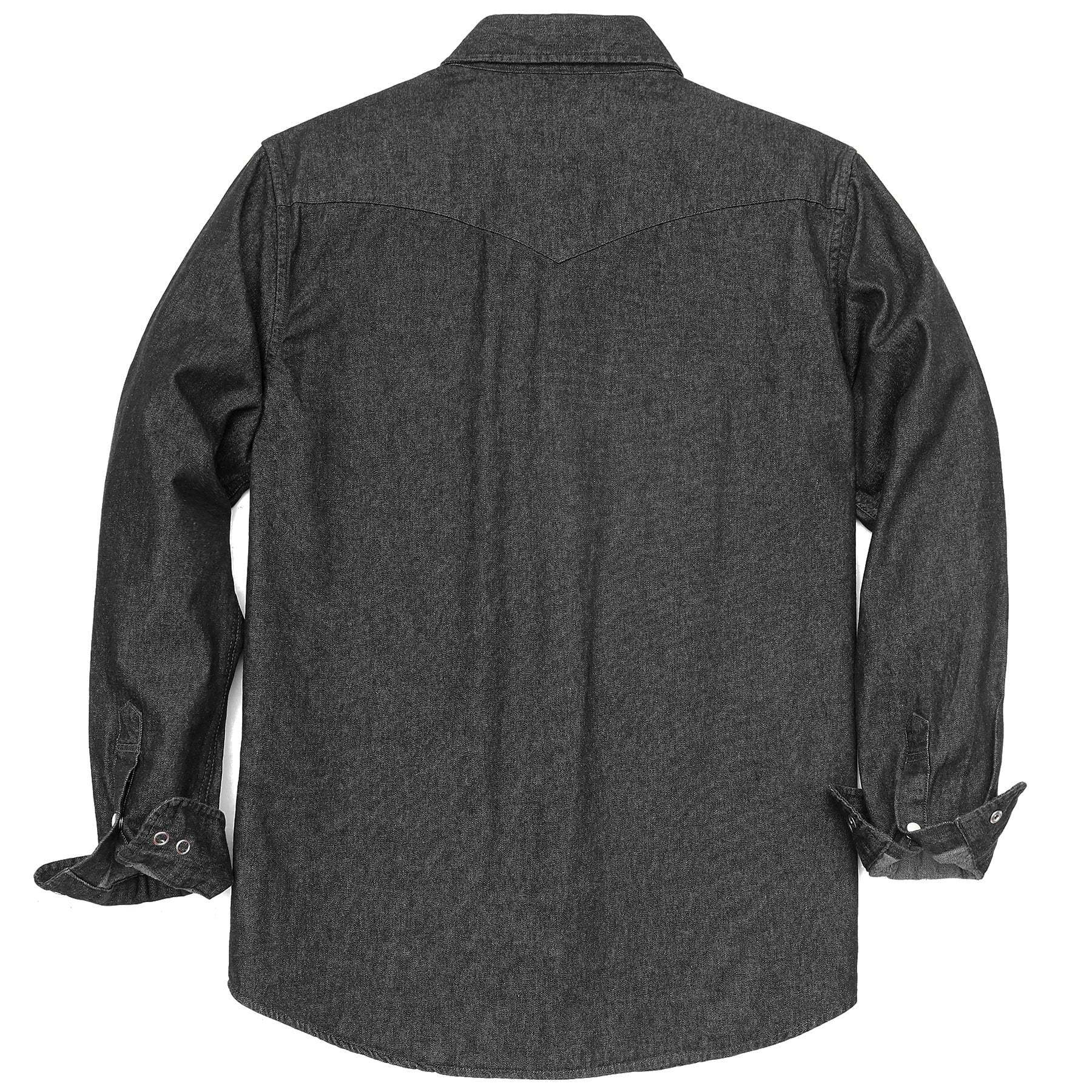 8.8oz Men's cotton long sleeve denim shirt #4600