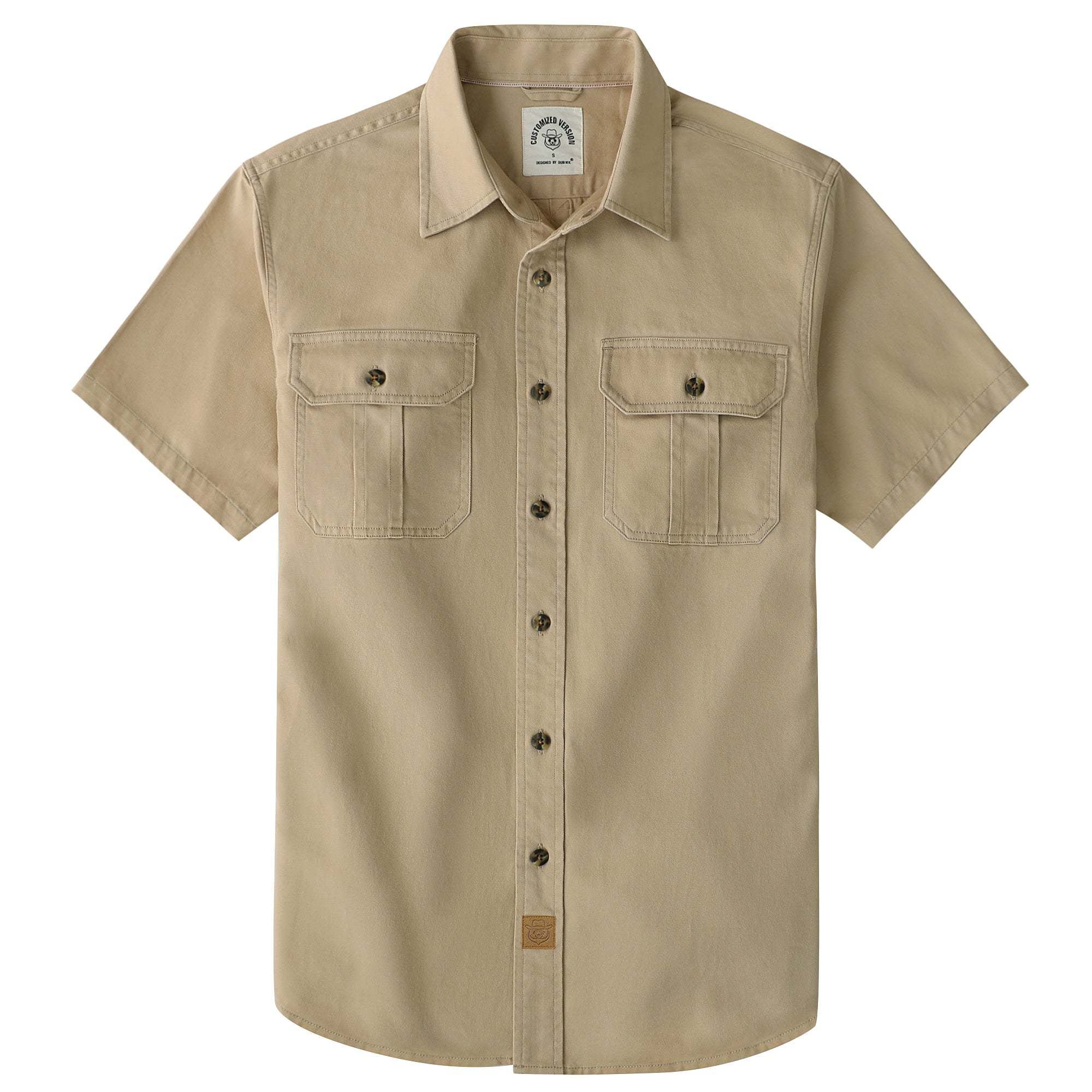 Dubinik? Men’s Short Sleeve Button Down Work Shirt – 2 Pocket Cotton Casual#10705