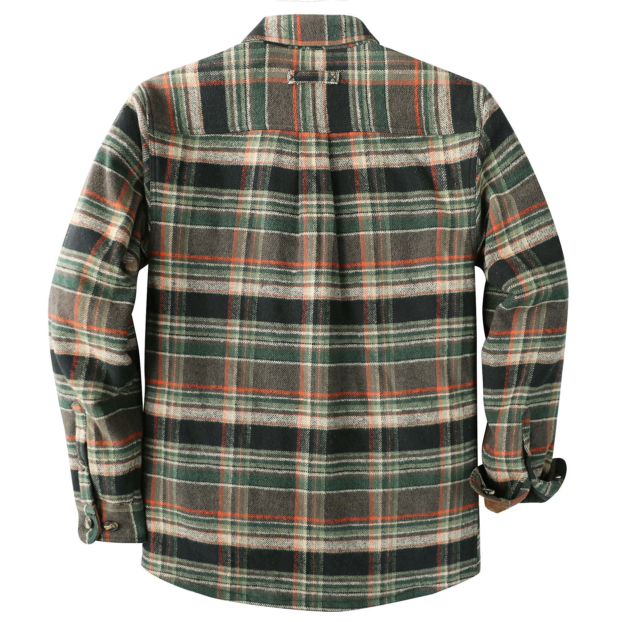 Dubinik? 10.8oz Men's Flannel Shacket Plaid Jacket with Warm Lining Button Up#38409