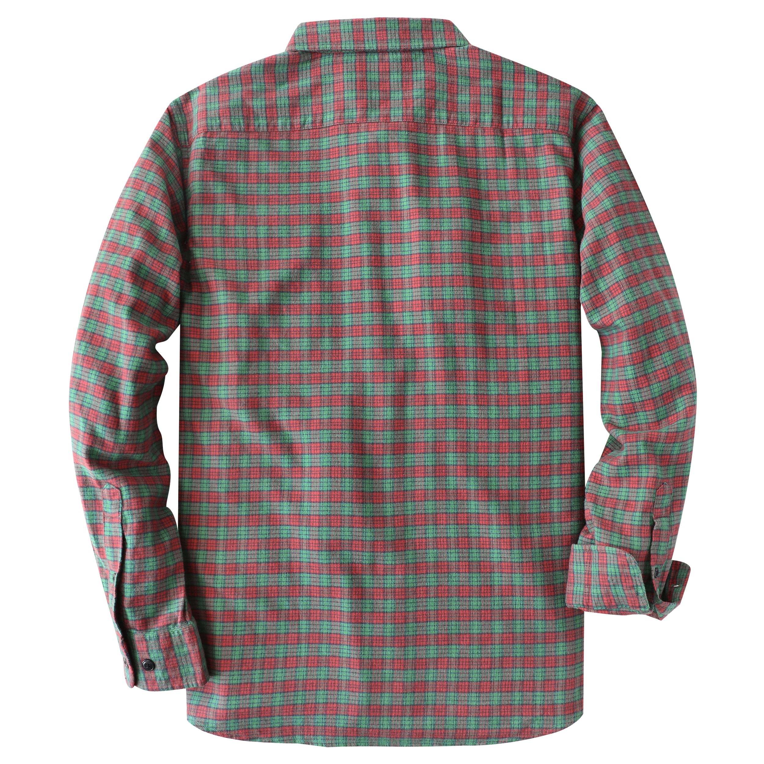 Dubinik? 6oz Mens Flannel Shirts Long Sleeve Flannel Shirt for Men Plaid Pockets Soft Casual 100% Cotton Button Down Regular Fit#0344