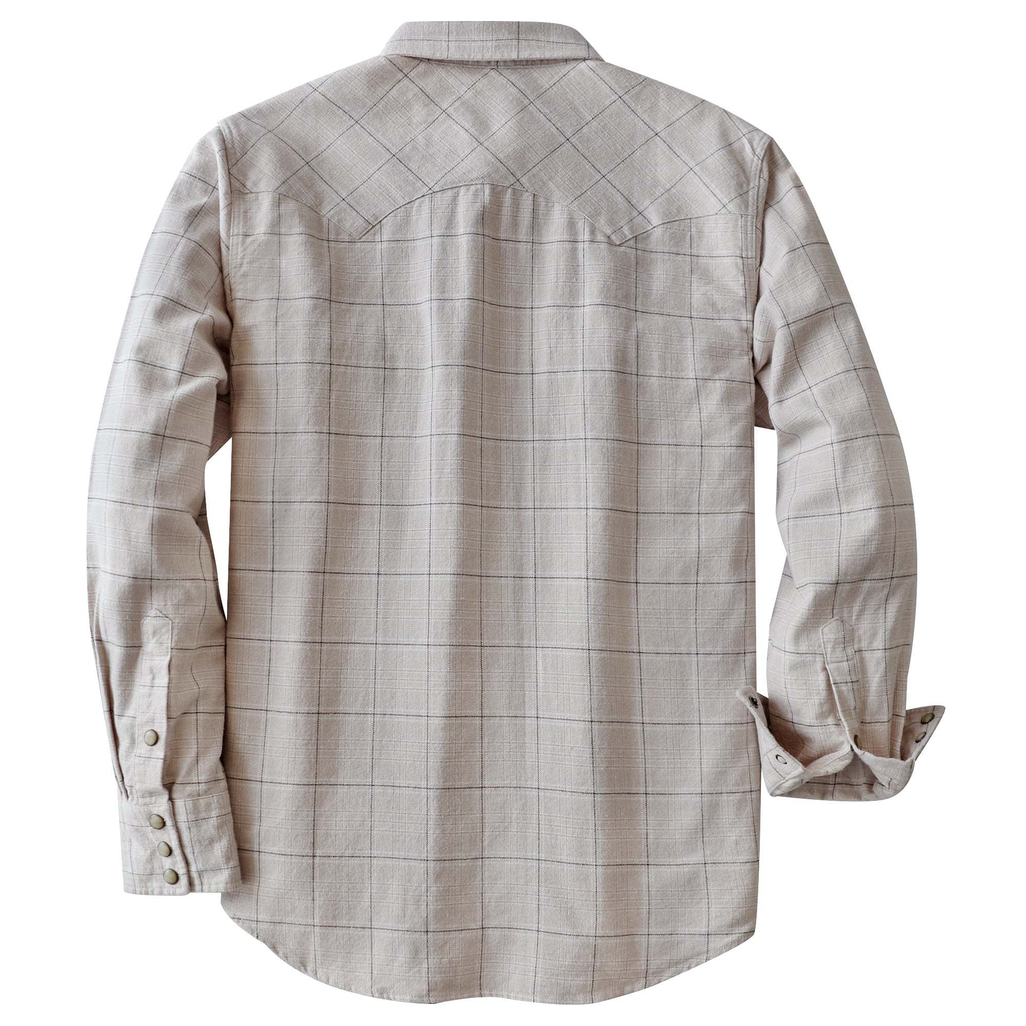 Dubinik? 6.3oz Flannel Shirt for Men Long Sleeve Casual Cozy Snap Button Western Plaid Shirts Soft Pure Cotton#37015