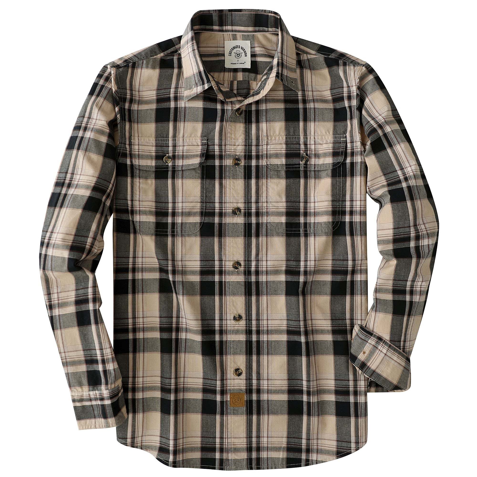 Dubinik? 4.1oz Mens Long Sleeve Button Down Shirts Casual Plaid Shirt with Practical Double Pockets Comfortable and Soft#0050004