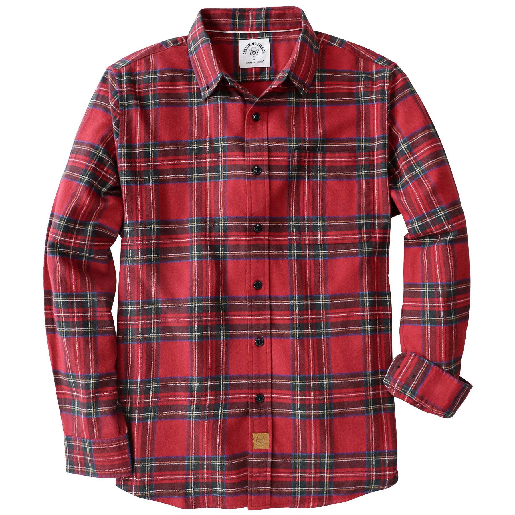 Dubinik? 6oz Flannel Shirt for Men 100% Cotton Mens Flannel Shirts Long Sleeve Plaid Soft Casual Button Down Shirt Men#66041