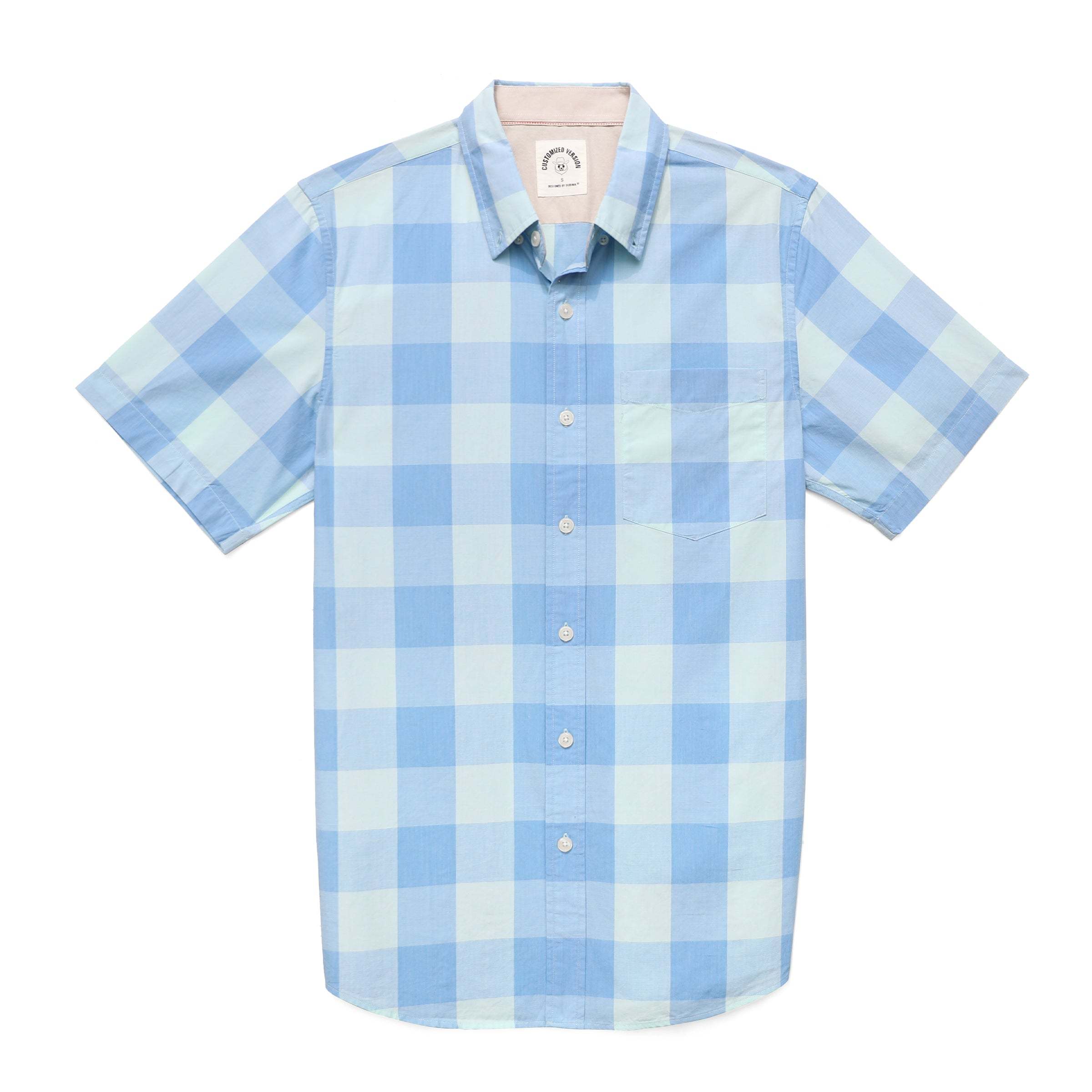 Men's casual short-sleeved cotton shirt #0024
