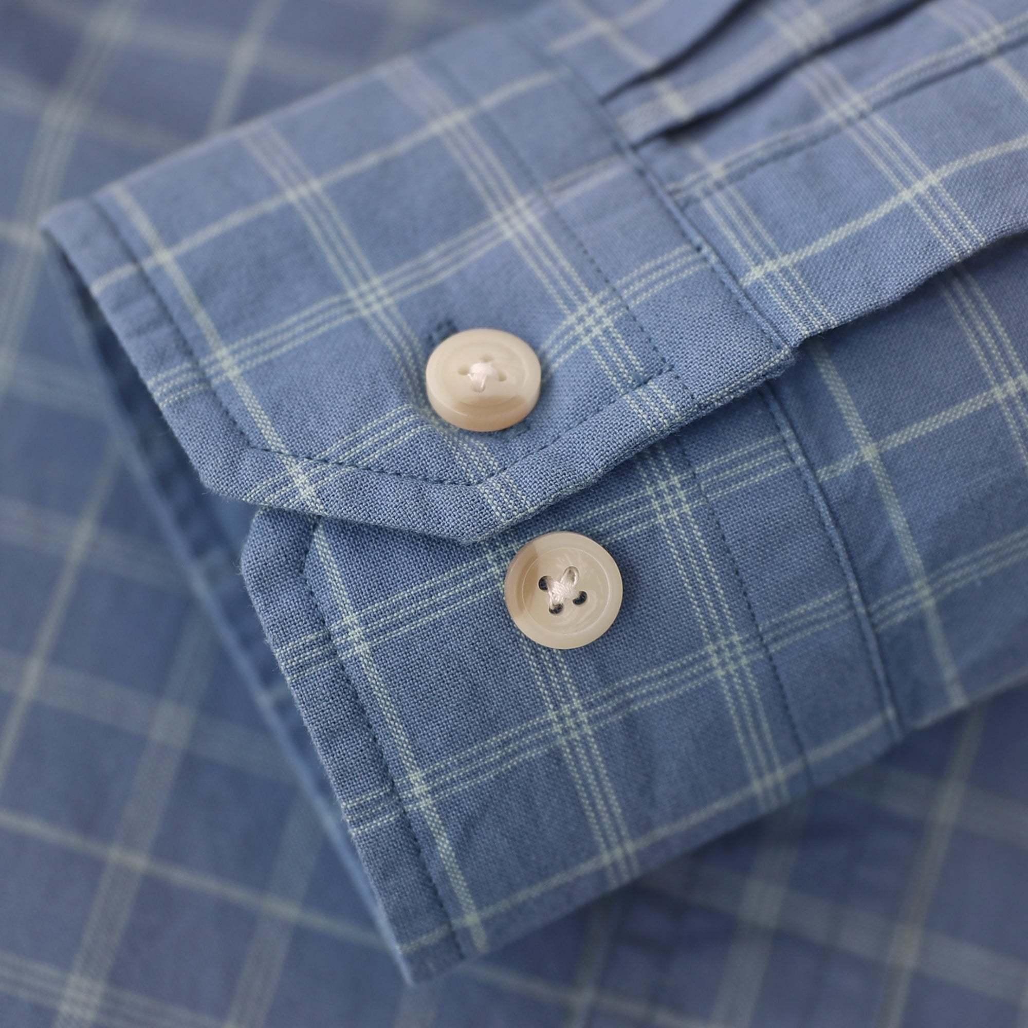 Dubinik? 4.6oz Mens Lightweight Pure Cotton Long Sleeve Button Down Plaid Shirt#101810
