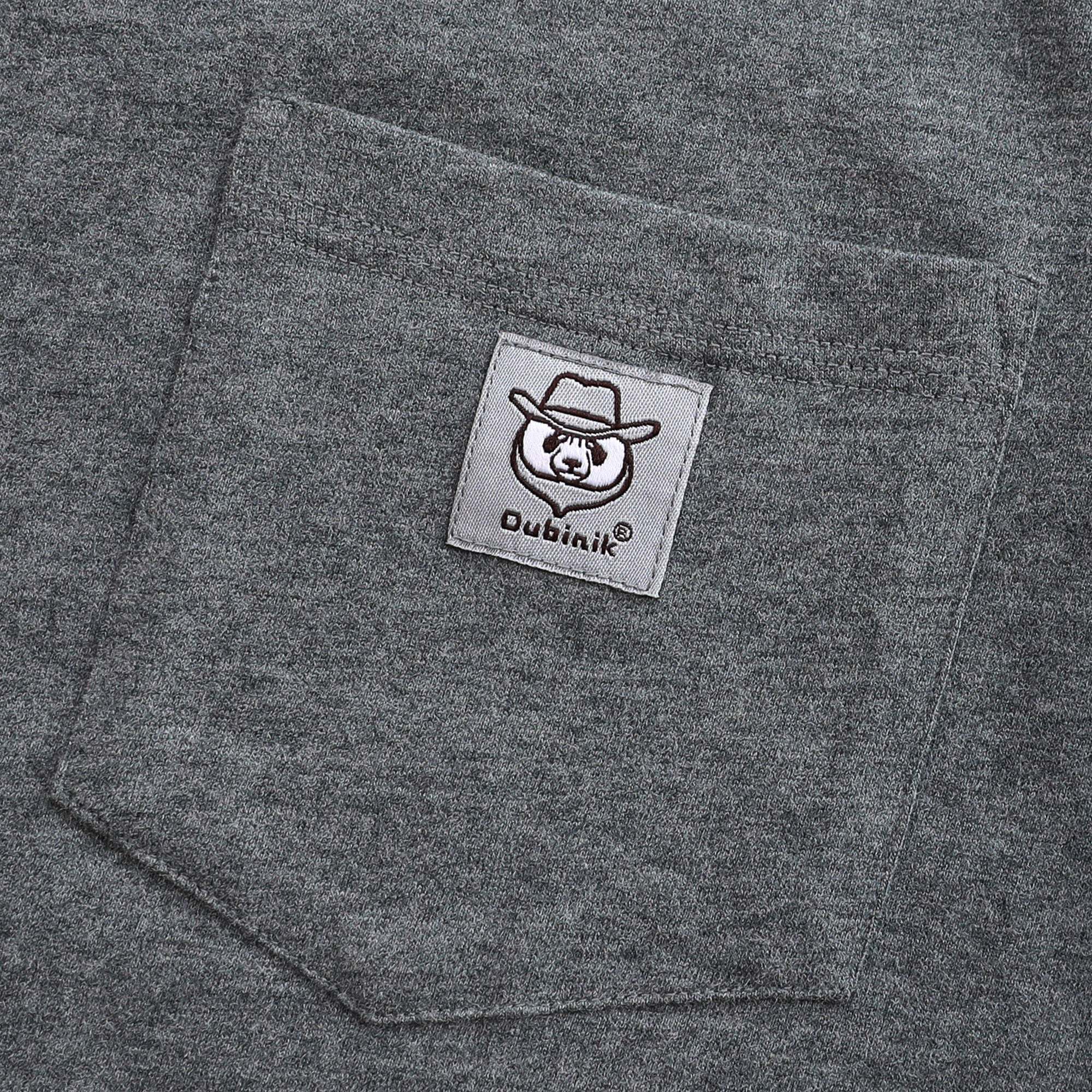 Dubinik? Men's Long Sleeve T-Shirts 100% Cotton Heightwight Workwear with Pocket#31202
