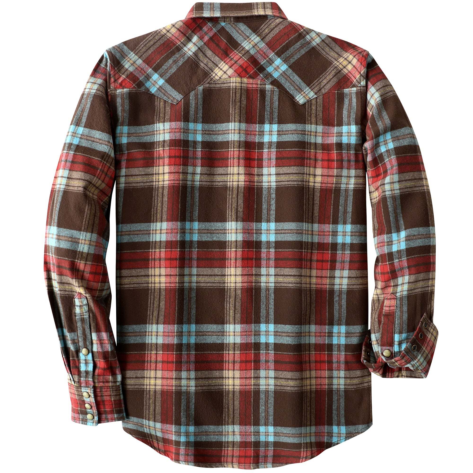 Dubinik? 6.3oz Flannel Shirt for Men Long Sleeve Casual Cozy Snap Button Western Plaid Shirts Soft Pure Cotton#37011
