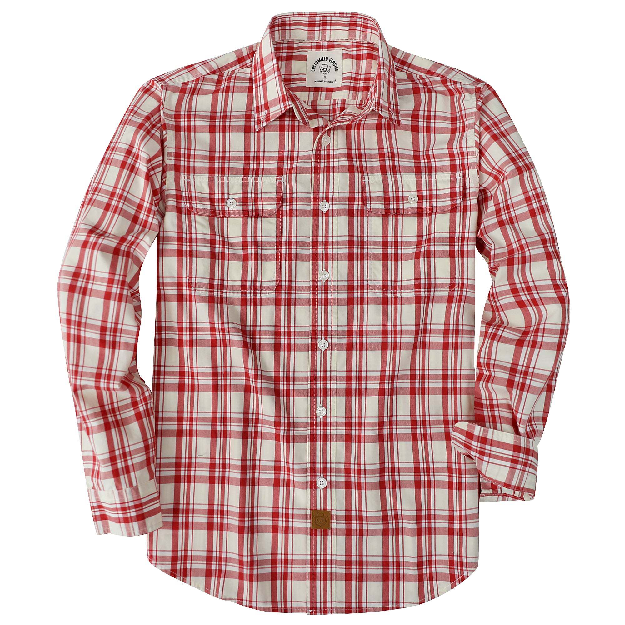 Dubinik? 4.1oz Mens Long Sleeve Button Down Shirts Casual Plaid Shirt with Practical Double Pockets Comfortable and Soft#0050005