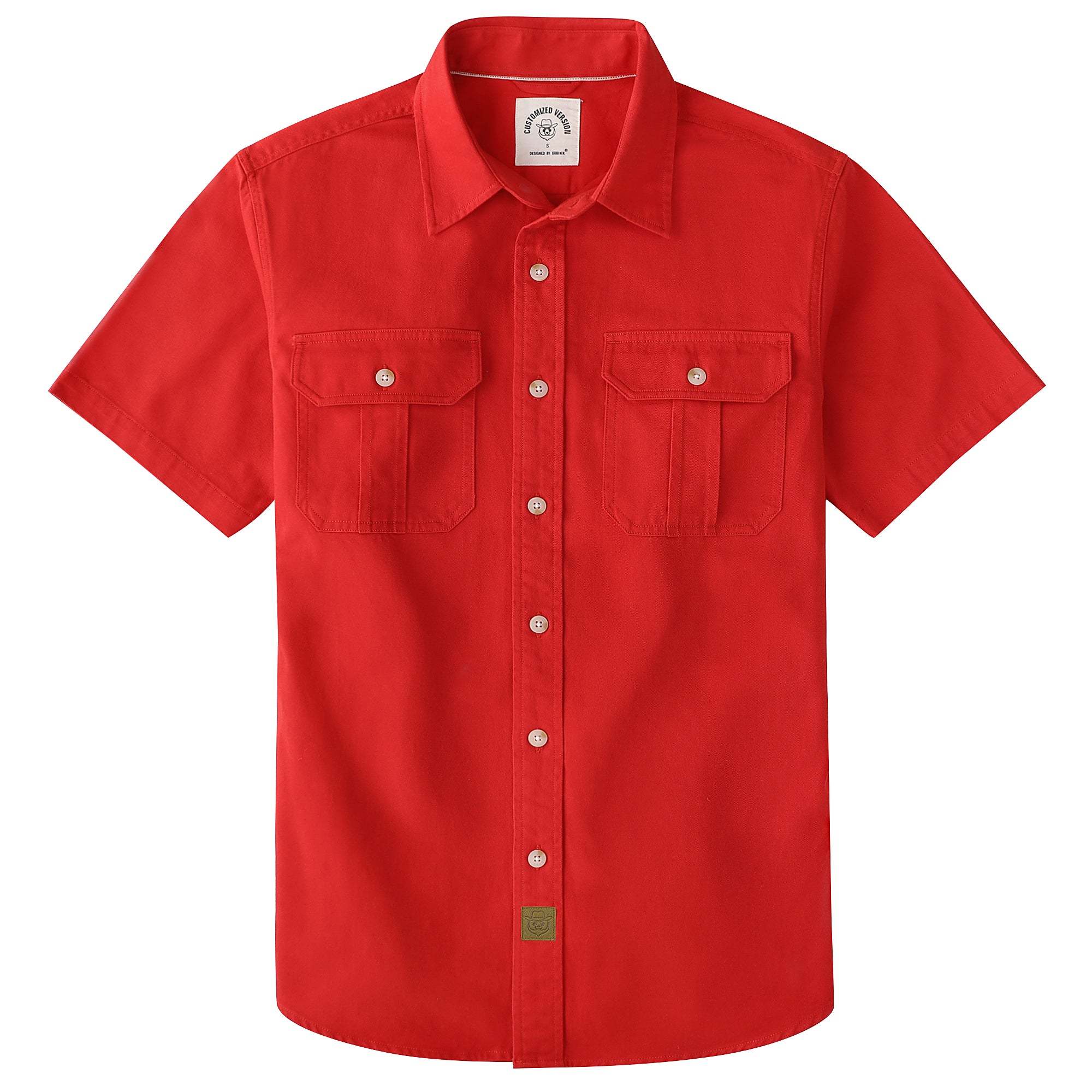 Dubinik? Men’s Short Sleeve Button Down Work Shirt – 2 Pocket Cotton Casual#10704