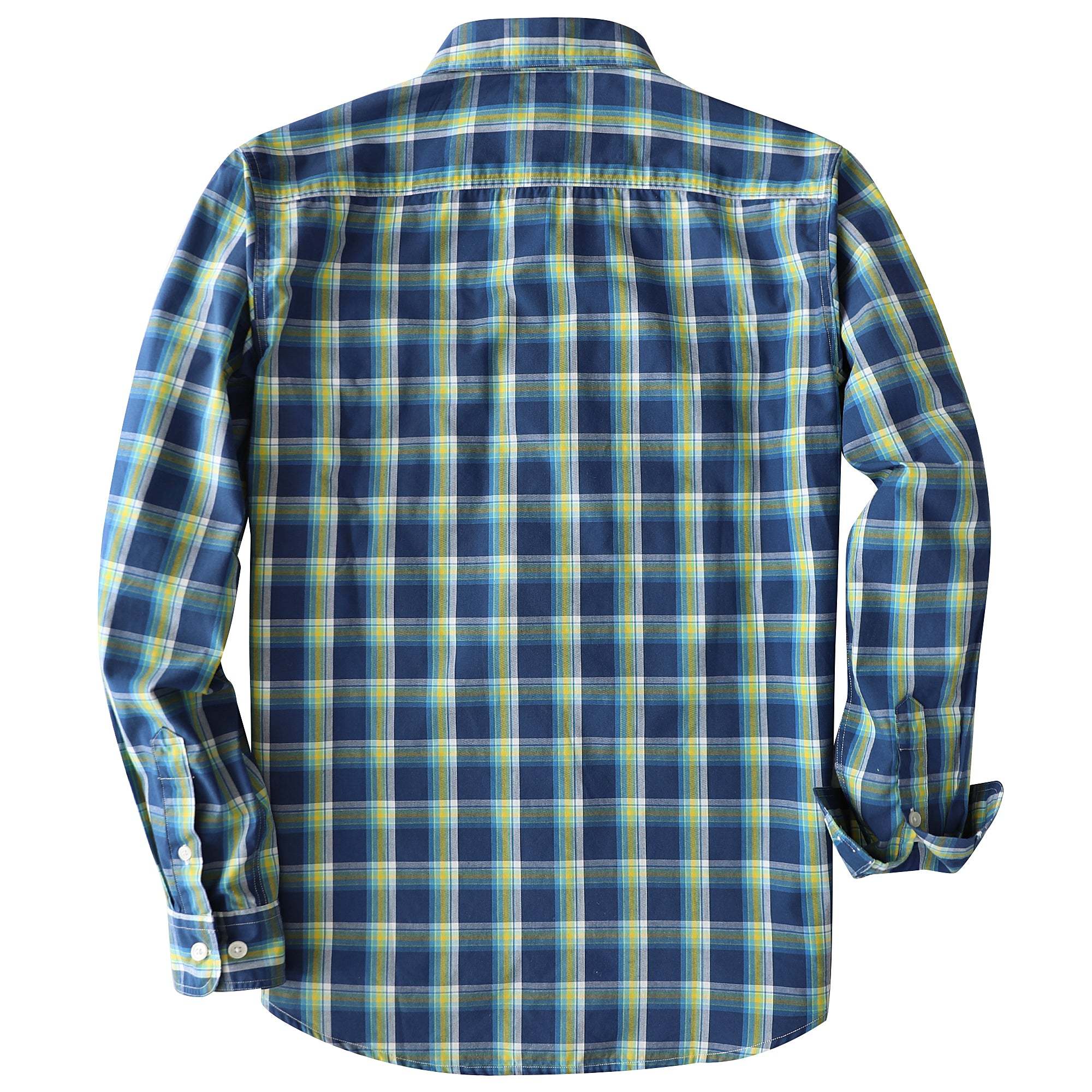 Dubinik? 4.1oz Mens Long Sleeve Button Down Shirts Casual Plaid Shirt with Practical Double Pockets Comfortable and Soft#0050017