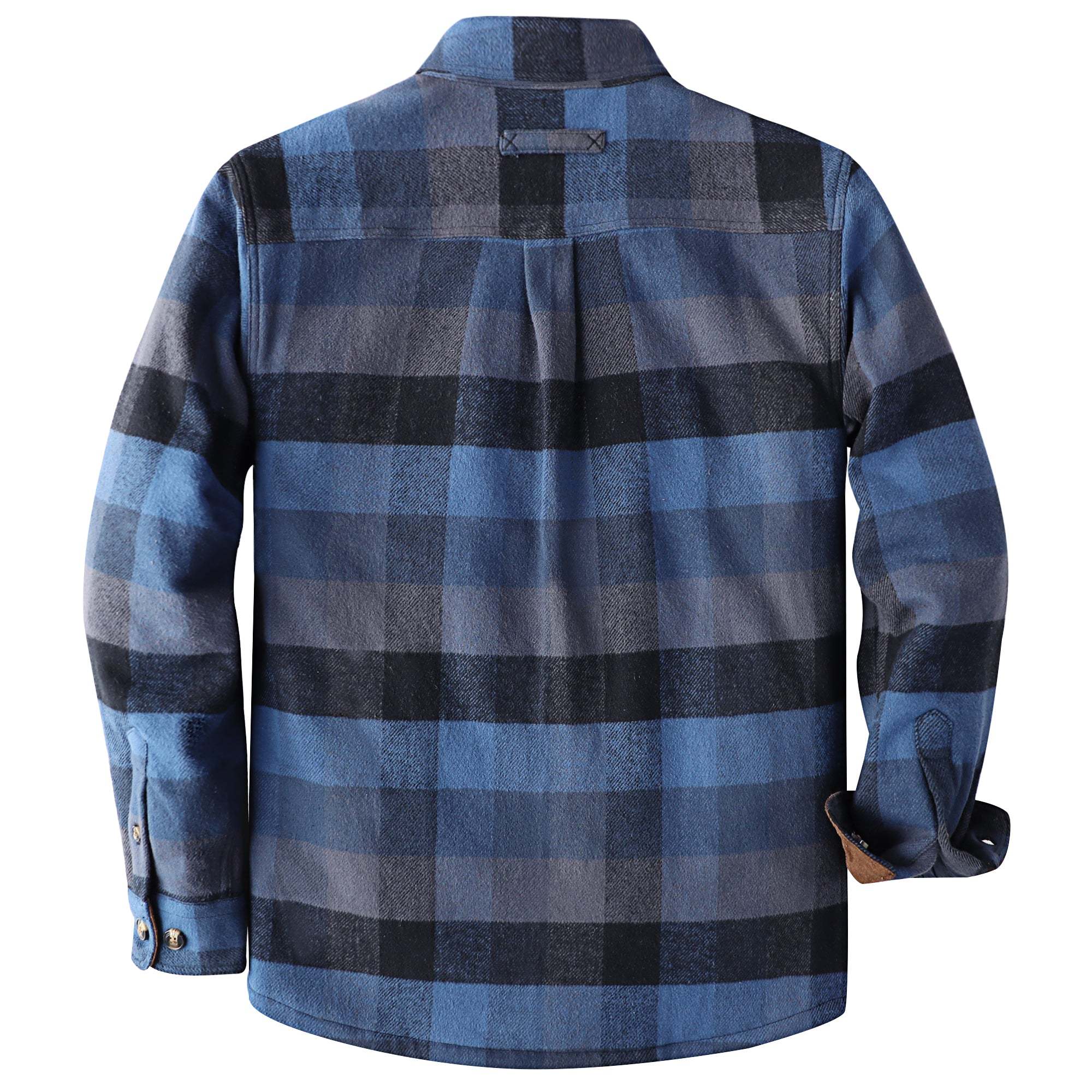 Dubinik? 10.8oz Men's Flannel Shacket Plaid Jacket with Warm Lining Button Up#38410