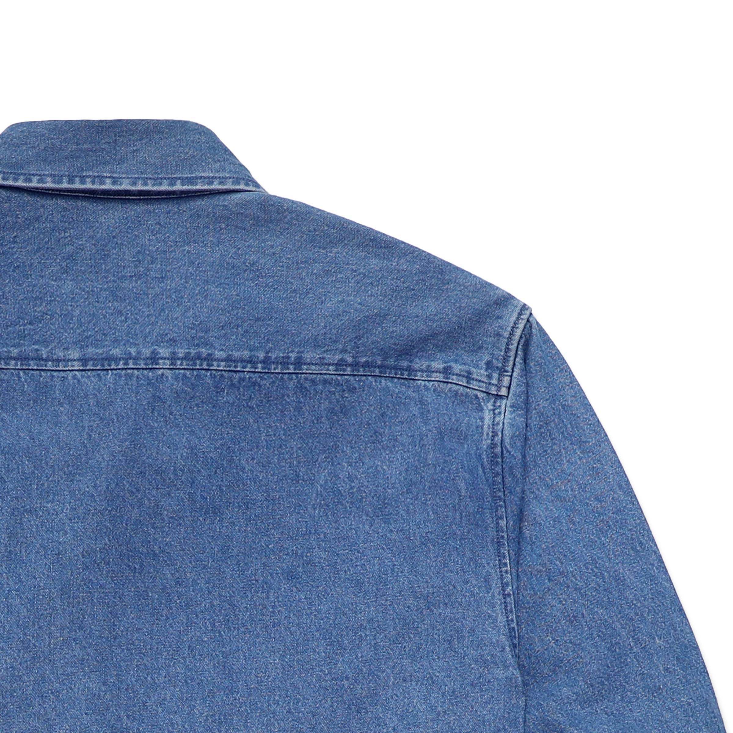 8.8oz Mens Denim Button Down Shirt Cotton Regular Fit Casual Work Shirts #4504