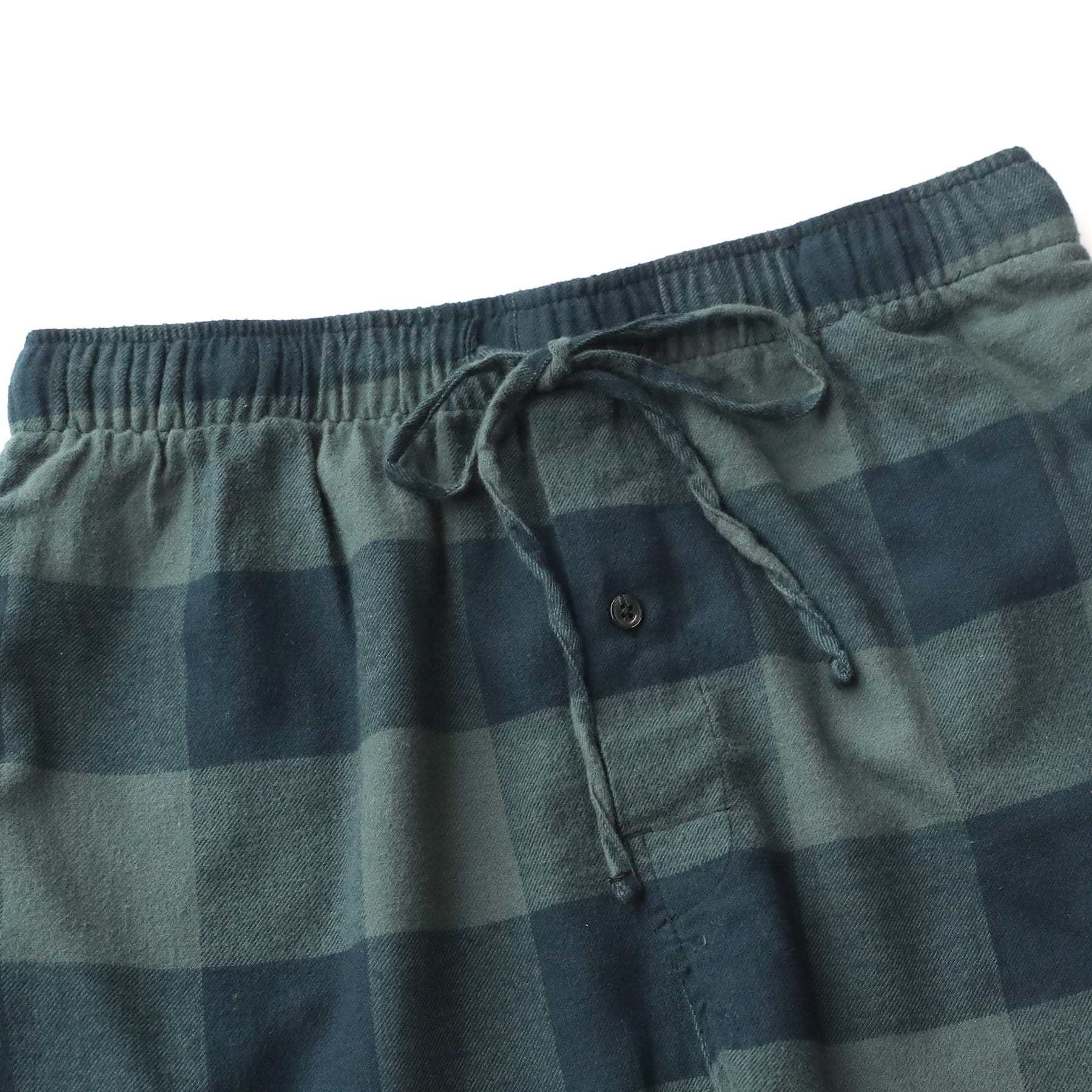 Cotton Flannel Pajama Plaid Sleep & Lounge Pants, PJ Bottoms With Pockets And Button Fly #3011