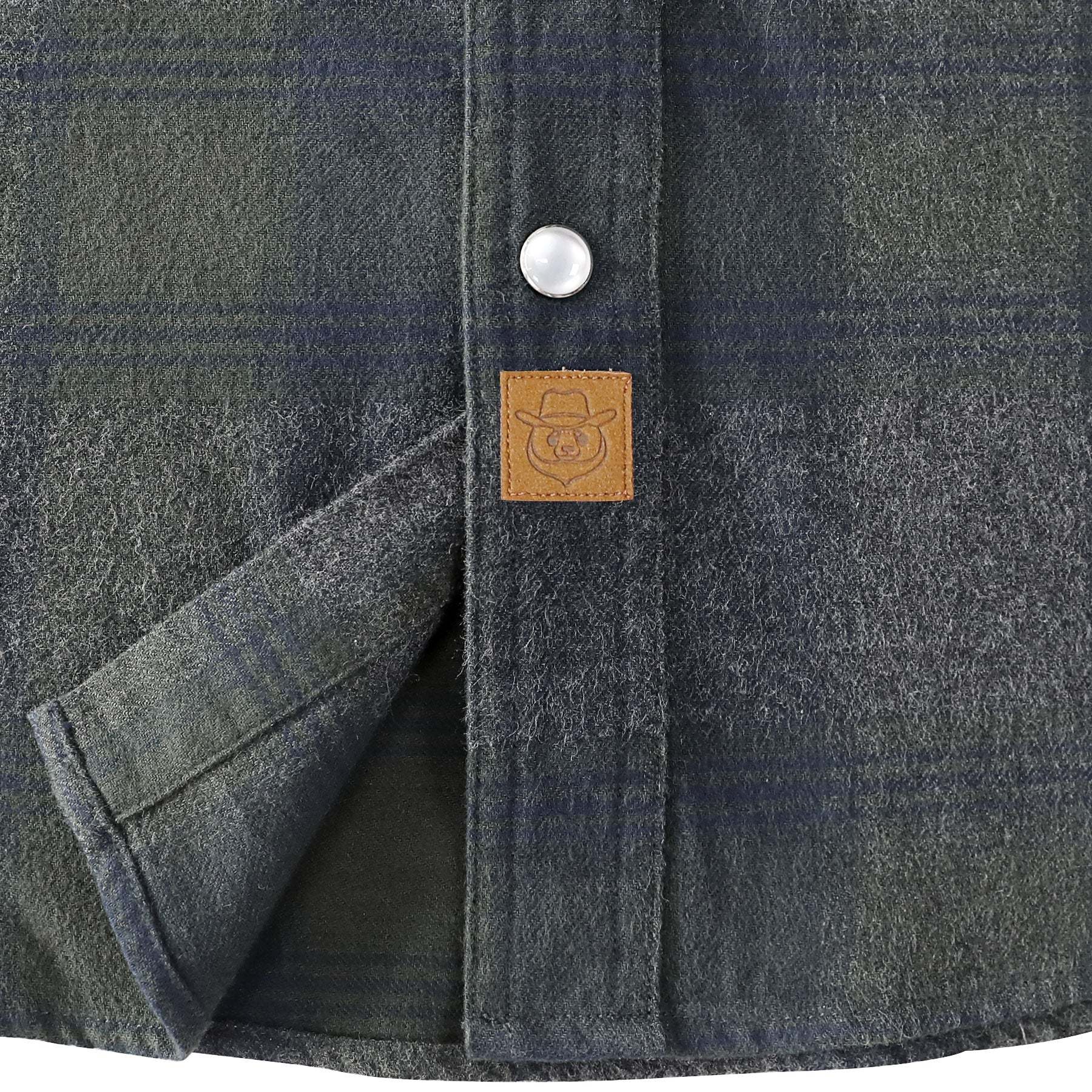 Dubinik? 6oz Men's Long Sleeve Pearl Snap Midweight Flannel Casual Western Cowboy Plaid Shirts 100% Cotton#36017