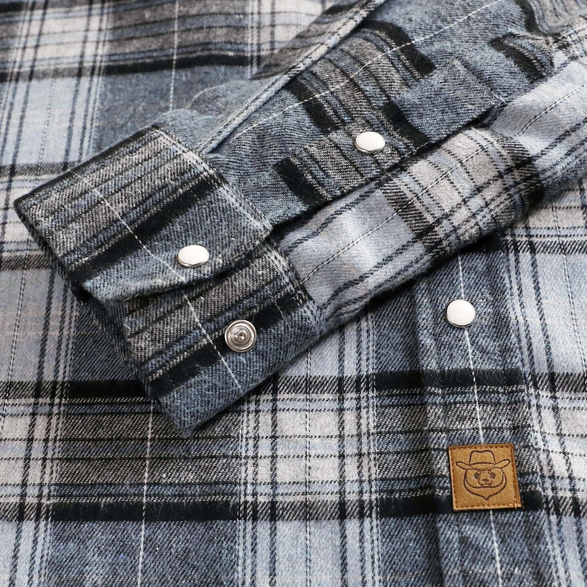 6oz Mens Flannel Long Sleeve Pearl Snap Buttons Western Cowboy Vintage Casual Shirts #2813