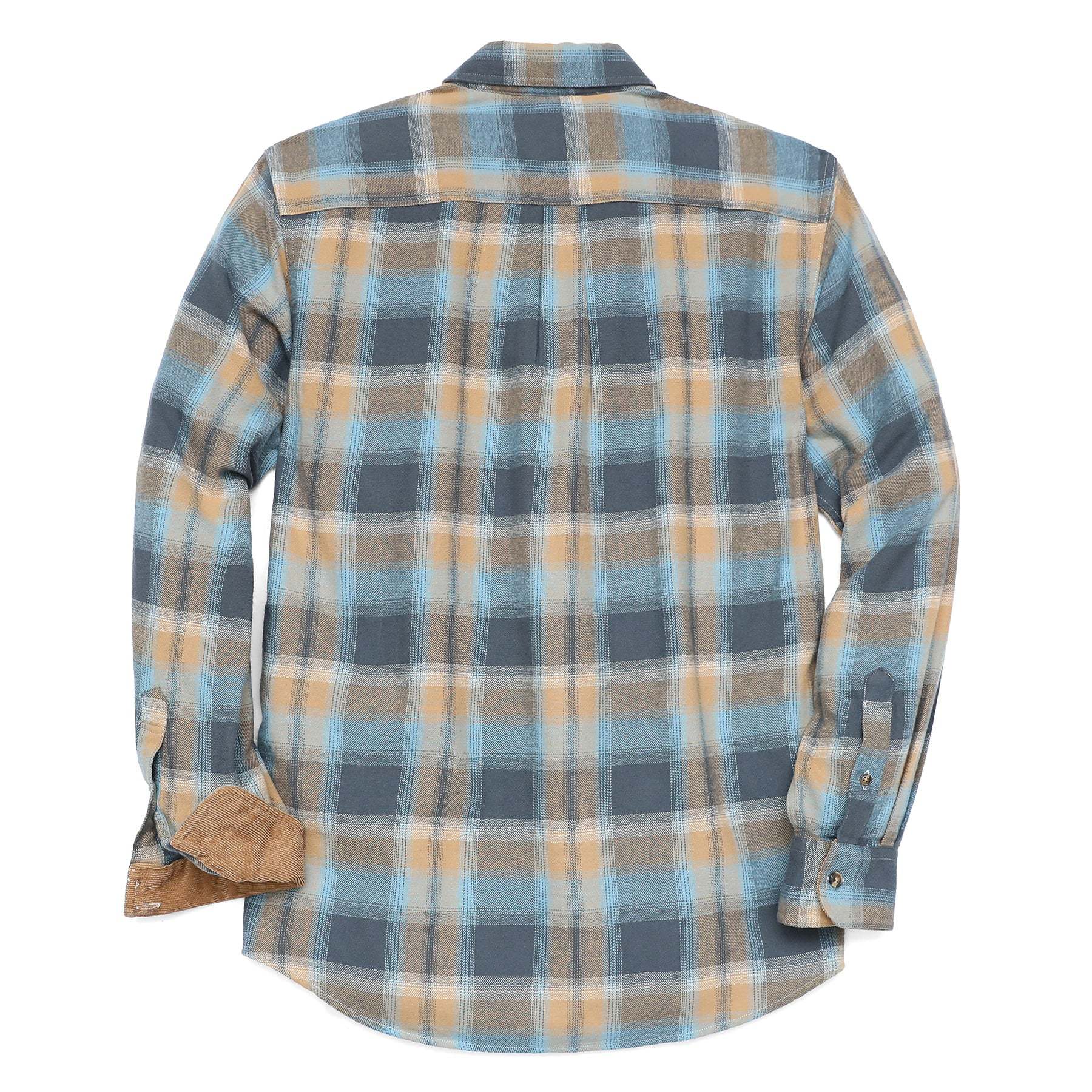6oz Mens Midweight Flannel Shirts Long Sleeve Casual Button Down Brushed 100% Cotton Shirt#1011