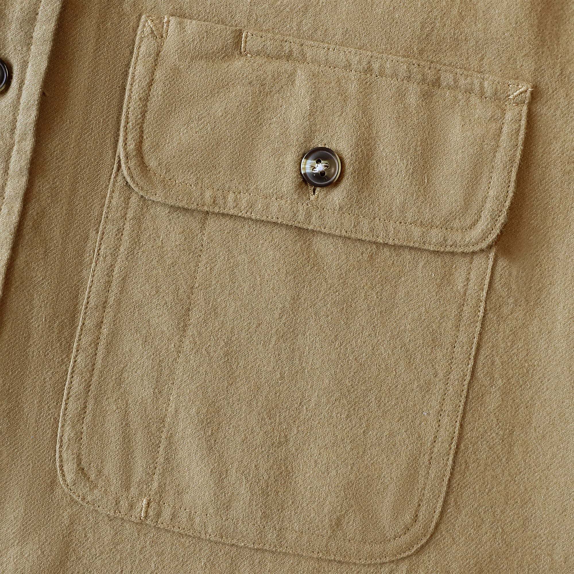 6oz Mens Midweight Khaki Solid Flannel Shirts Long Sleeve Casual Button Down Brushed 100% Cotton Shirt#1508