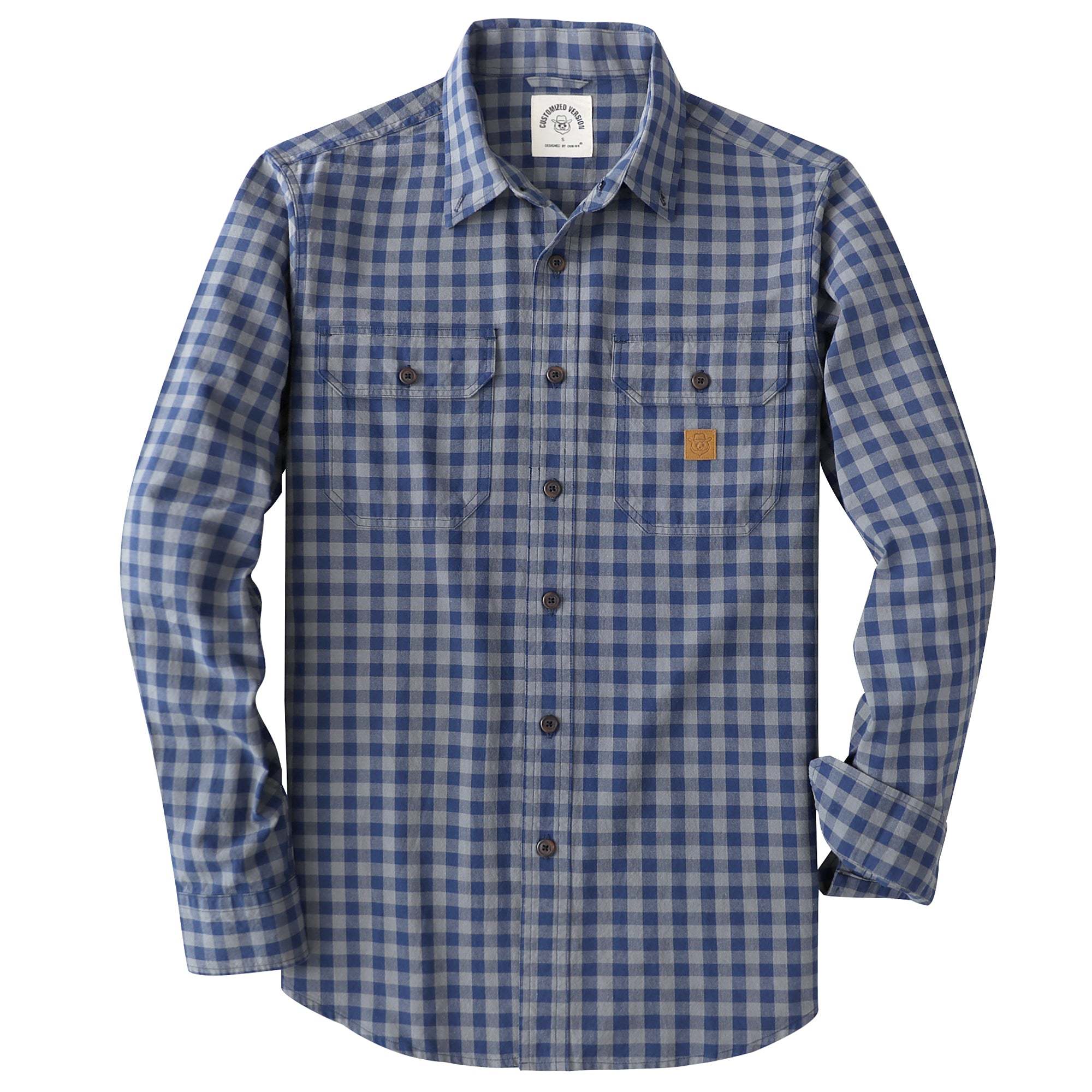 Dubinik? 4.6oz Mens Lightweight Pure Cotton Long Sleeve Button Down Plaid Shirt#101818