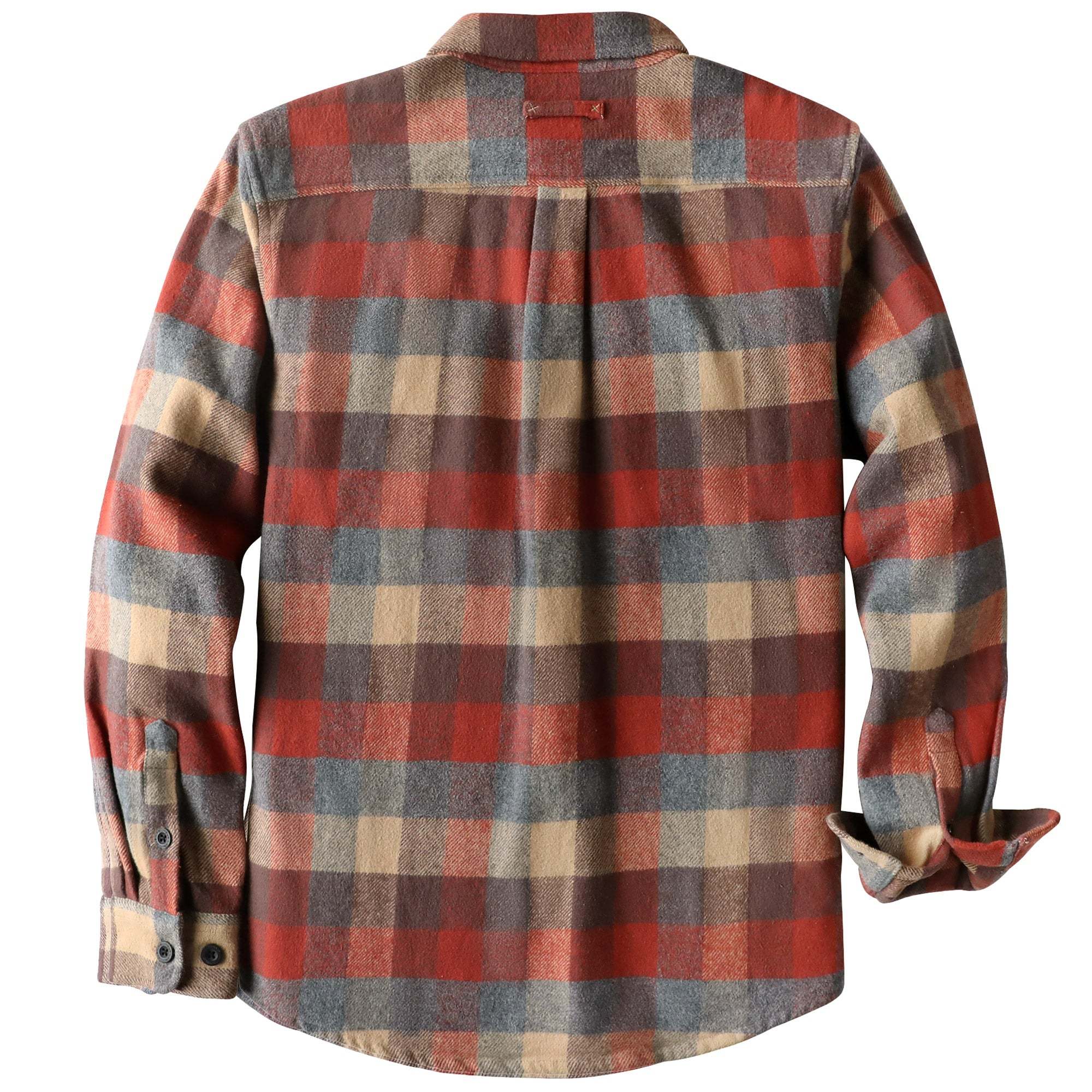 Dubinik? 10.8oz Ultra Heavyweight Flannel Shirt for Men Long Sleeve Mens Plaid Button Down Shirts for Men Vintage 100% Cotton#0081011