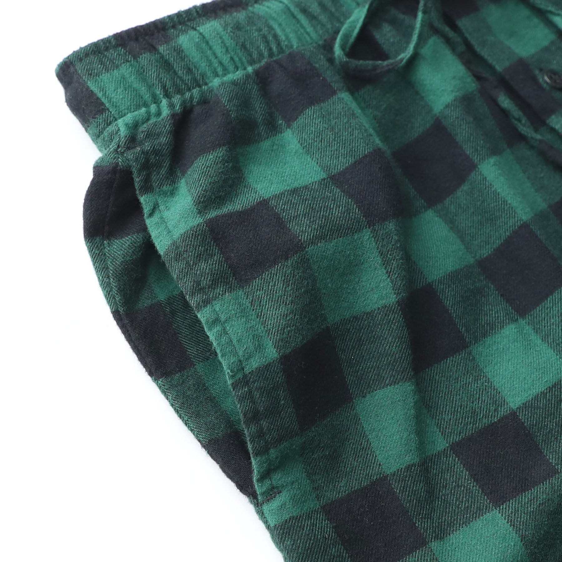 Cotton Flannel Pajama Plaid Sleep & Lounge Pants, PJ Bottoms With Pockets And Button Fly #3008