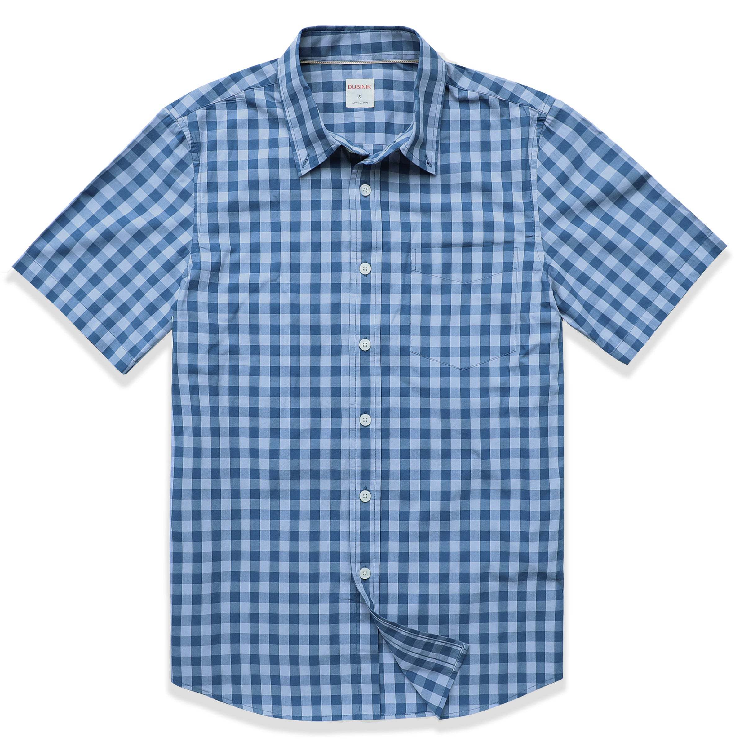 Men's casual short-sleeved cotton shirt #0007