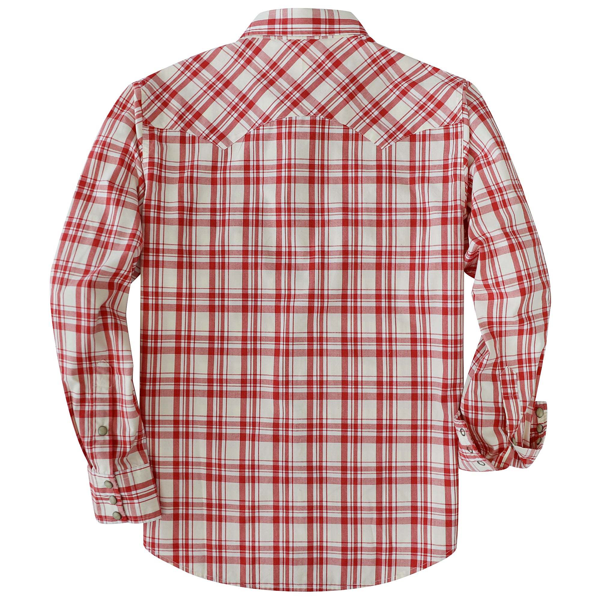Dubinik? 4.1oz Pearl Snap Shirts For Men Long Sleeve Lightweight Casual Sawtooth Pocket Western Plaid Cowboy Cotton Vintage Work Shirt#48005