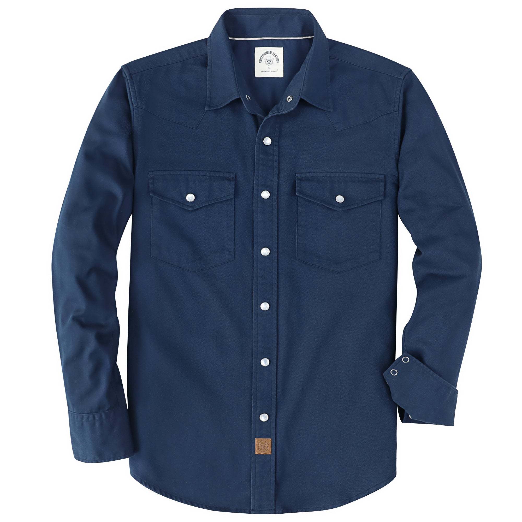 Dubinik? 7.2oz Men's Western Cowboy Pearl Snap Long Sleeve Work Shirt#10602