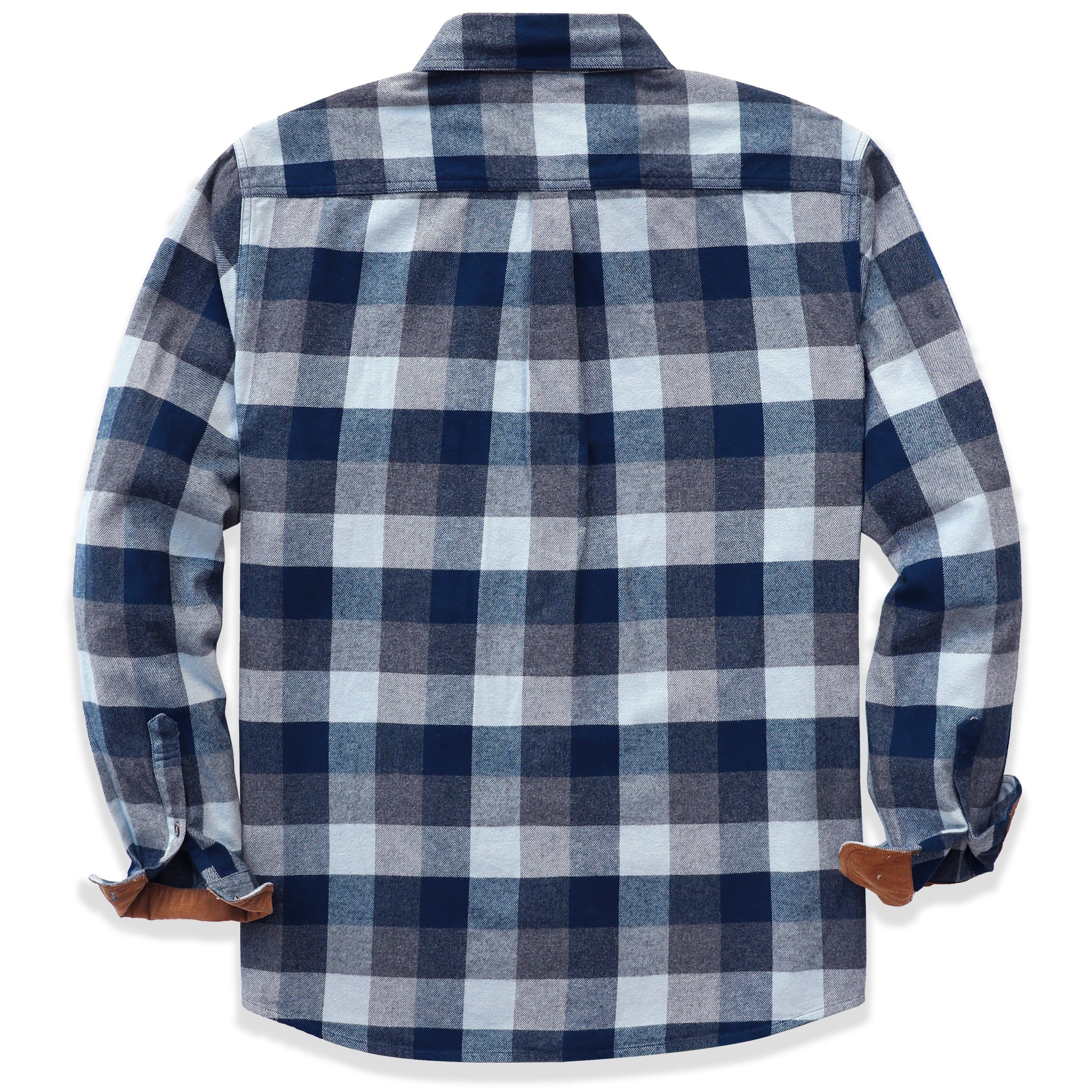 6oz Mens Midweight Flannel Shirts Long Sleeve Casual Button Down Brushed 100% Cotton Shirt#1027