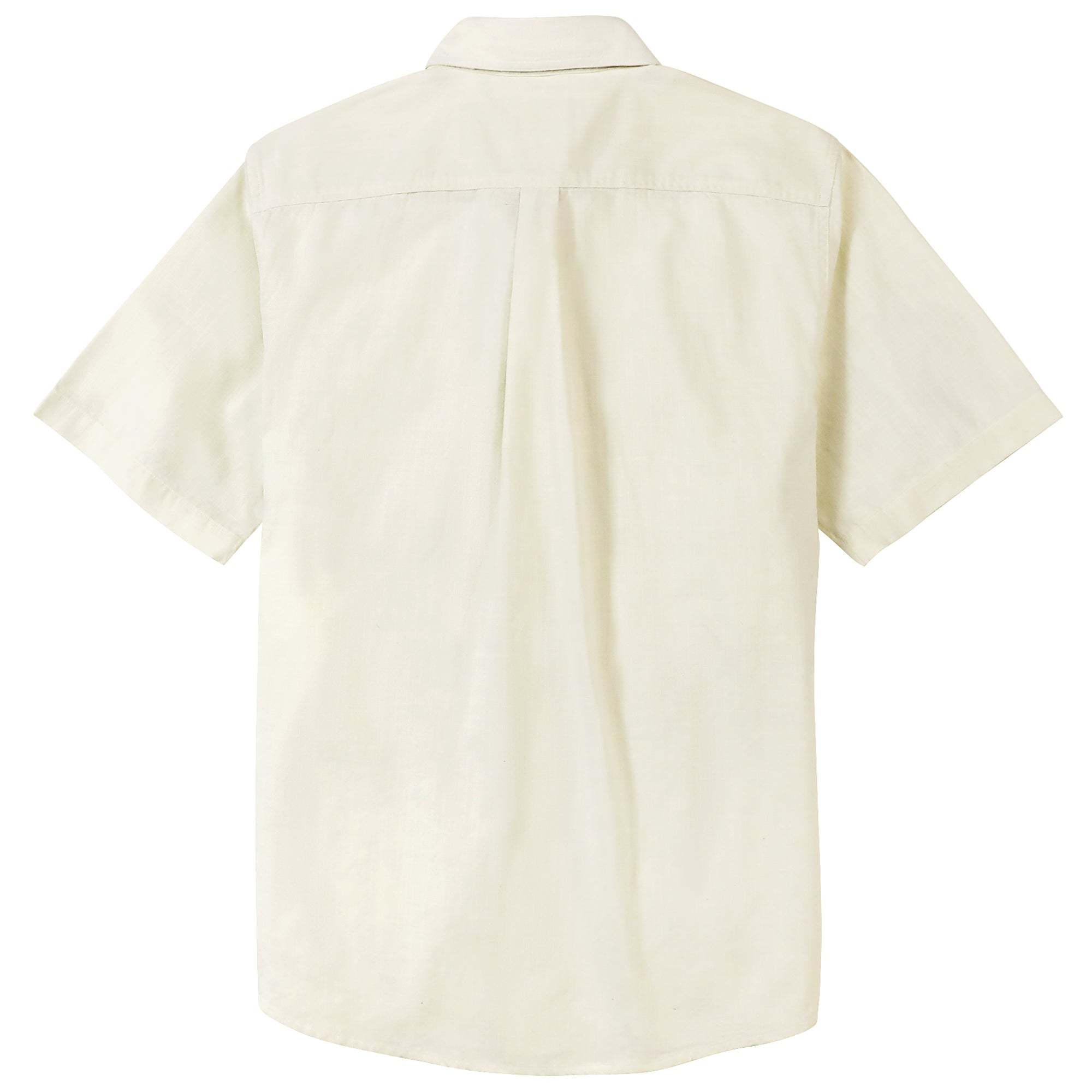 Dubinik? White Solid Mens Short Sleeve Button Down Casual Cotton Regular Fit Lightweight Pocket Chambray Mens Button Down Short Sleeve#0057007