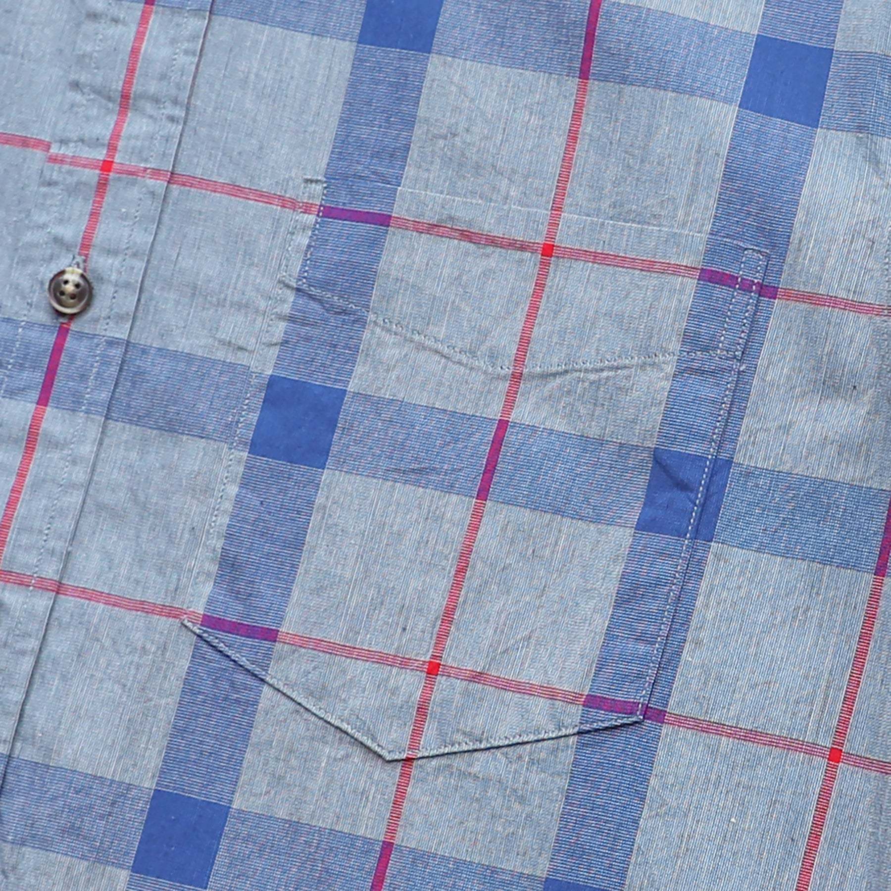 Men's casual short-sleeved cotton shirt #0004