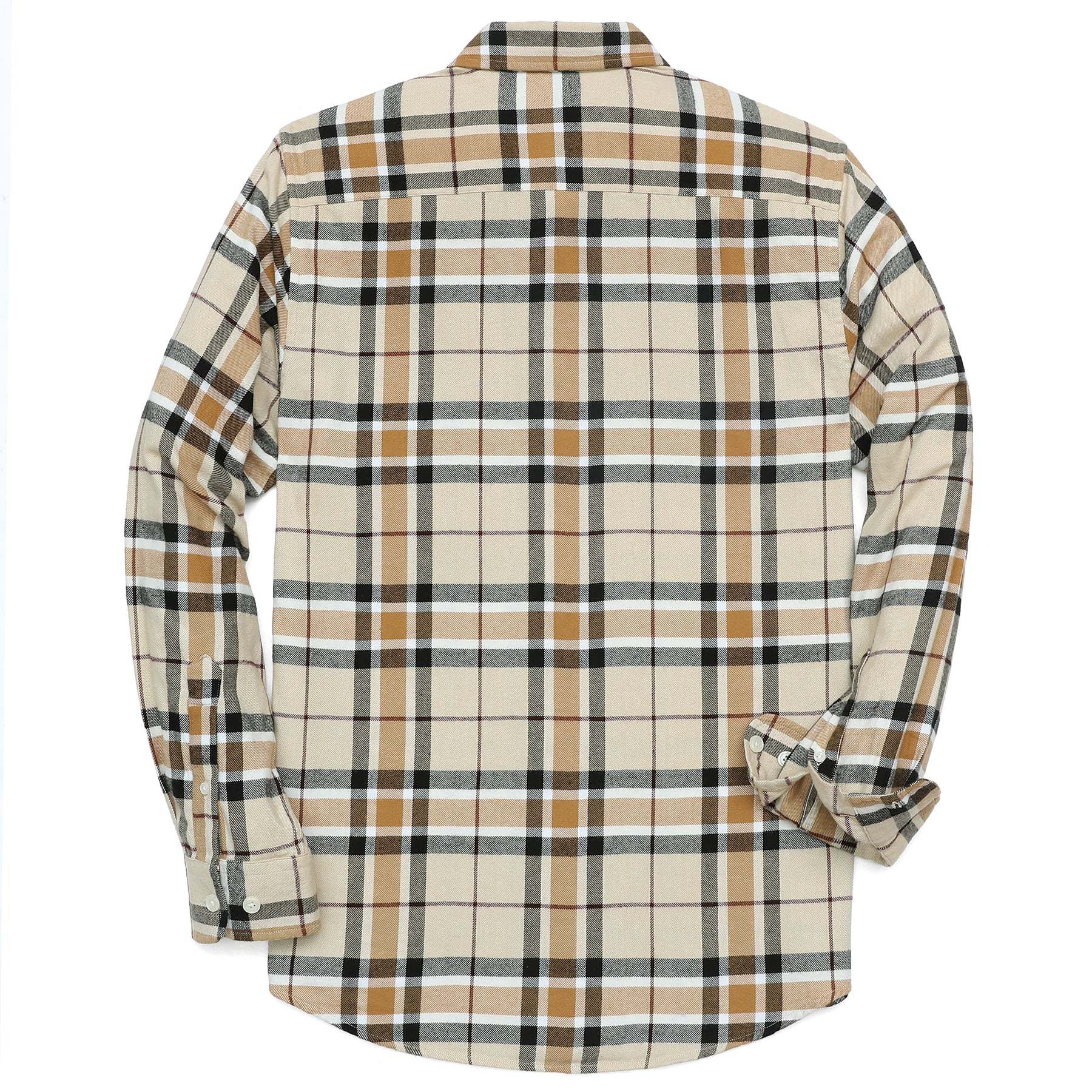 6oz Men's Plaid Flannel Long Sleeve Shirts#0335