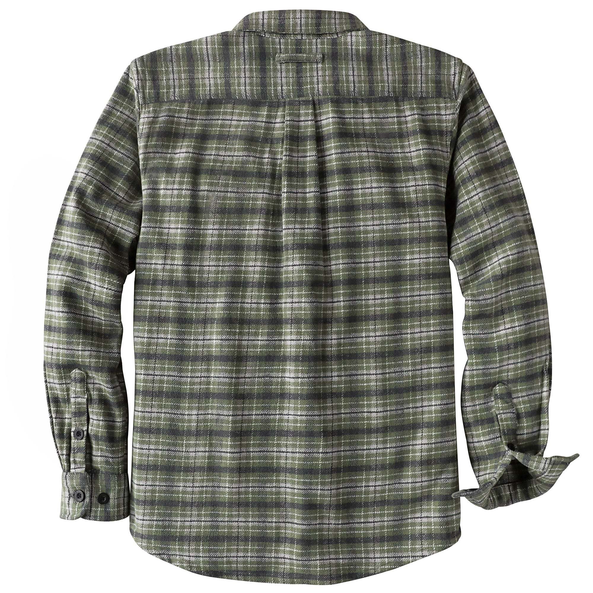 Dubinik? 10.8oz Ultra Heavyweight Green Flannel Shirt for Men Long Sleeve Mens Plaid Button Down Shirts for Men Vintage 100% Cotton#0081008