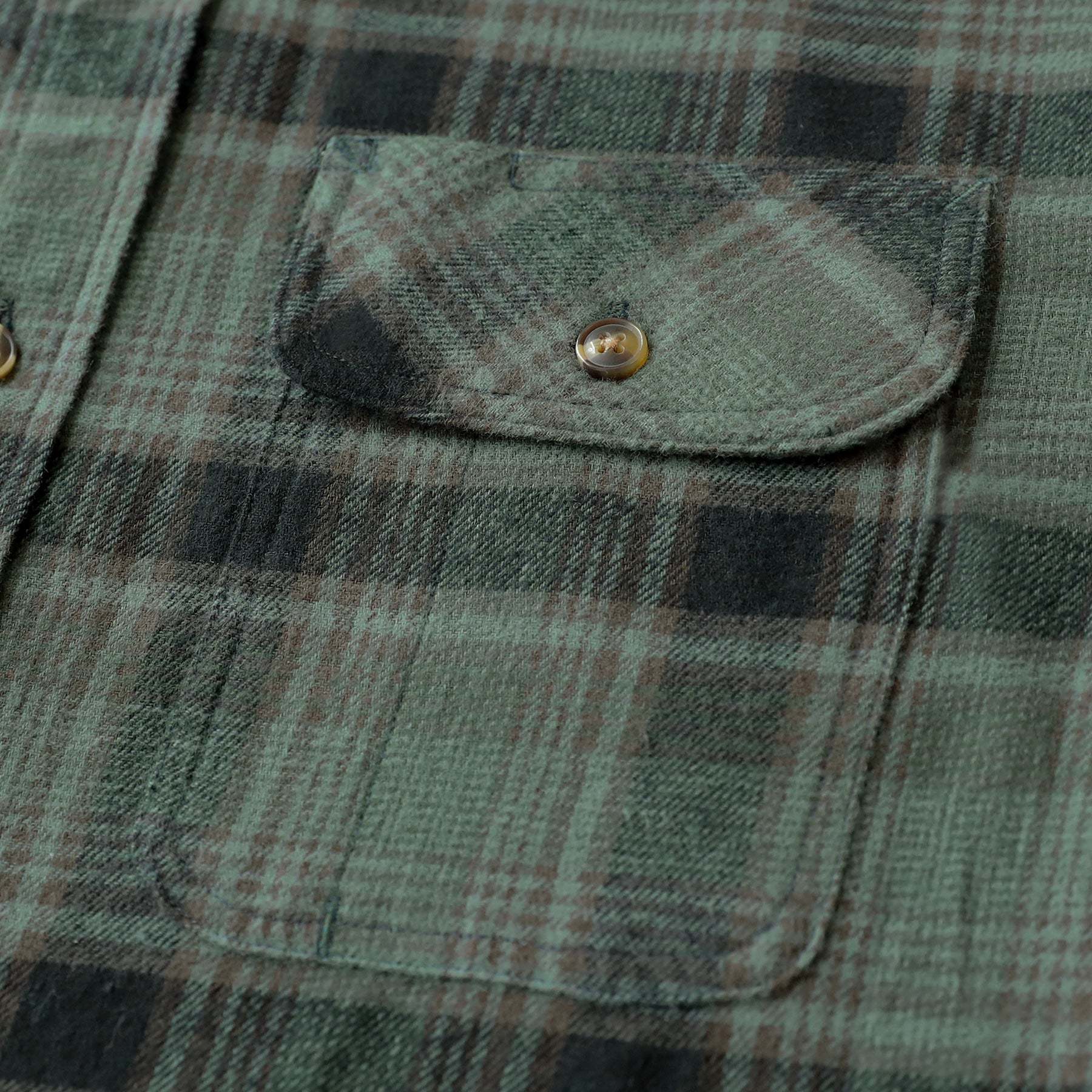 6oz Mens Midweight Green Flannel Shirts Long Sleeve Casual Button Down Brushed 100% Cotton Shirt#1014