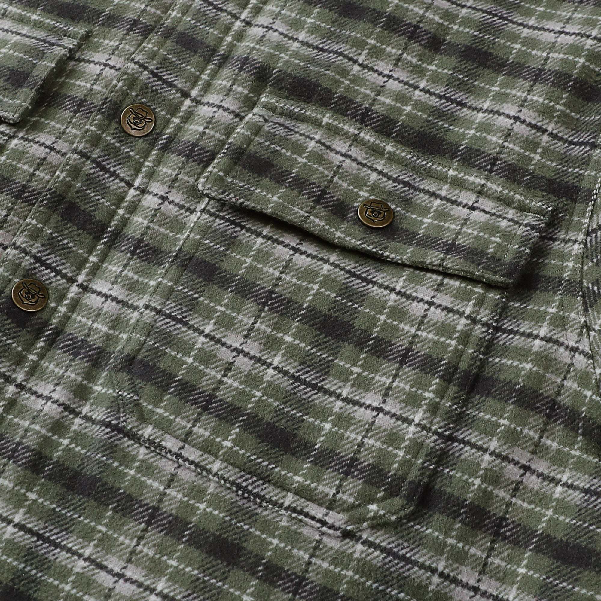 Dubinik? 10.8oz Men’s Overshirt Shacket – Cozy Warm-Lined Green Plaid Flannel, Lightweight Casual Button-Down Long Sleeve Jacket #0181008