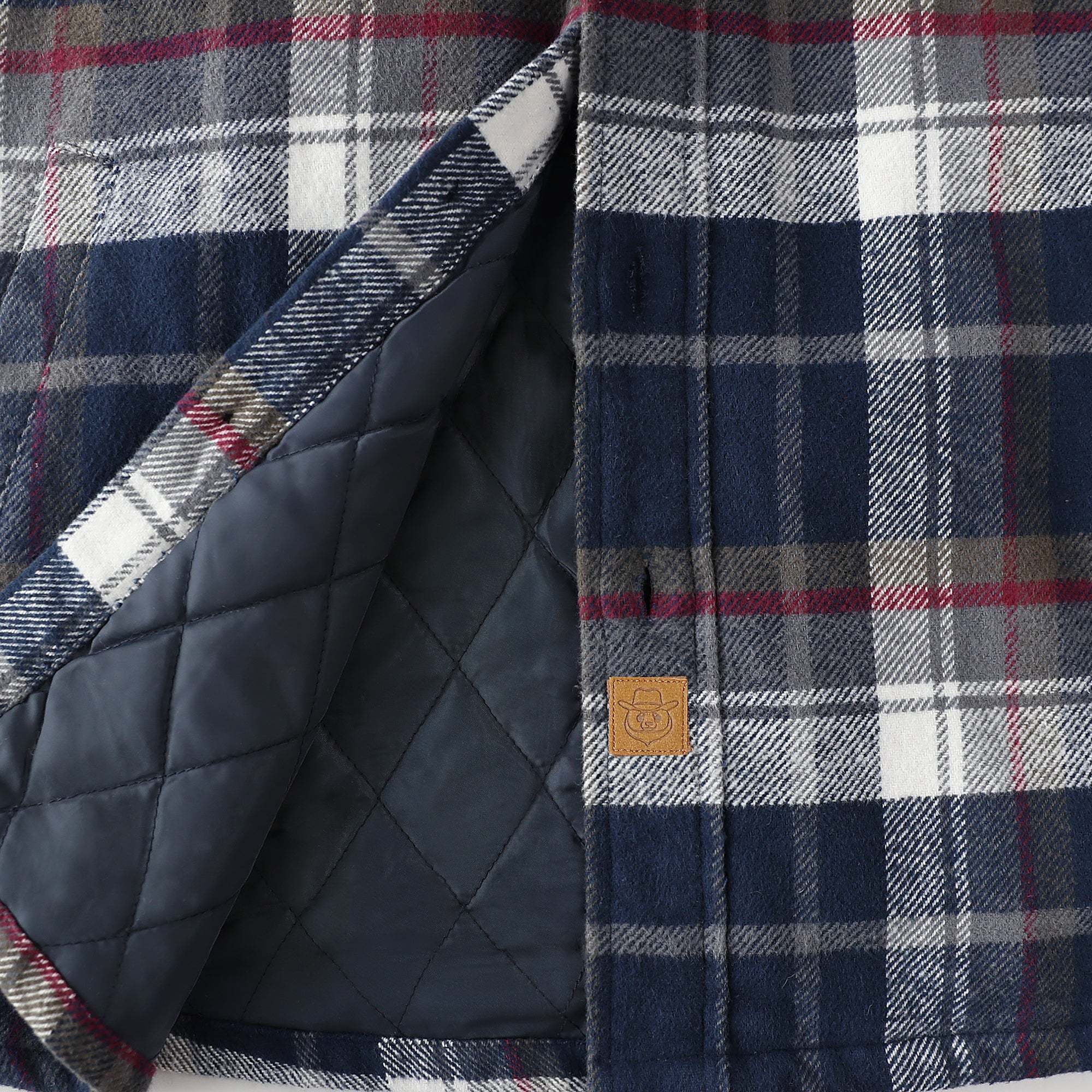 Dubinik? 10.8oz Mens Shacket Flannel Warm Lined Coats Lightweight Jacket Casual Plaid Flannel Shirt For Men Long Sleeve Button Down#0182004