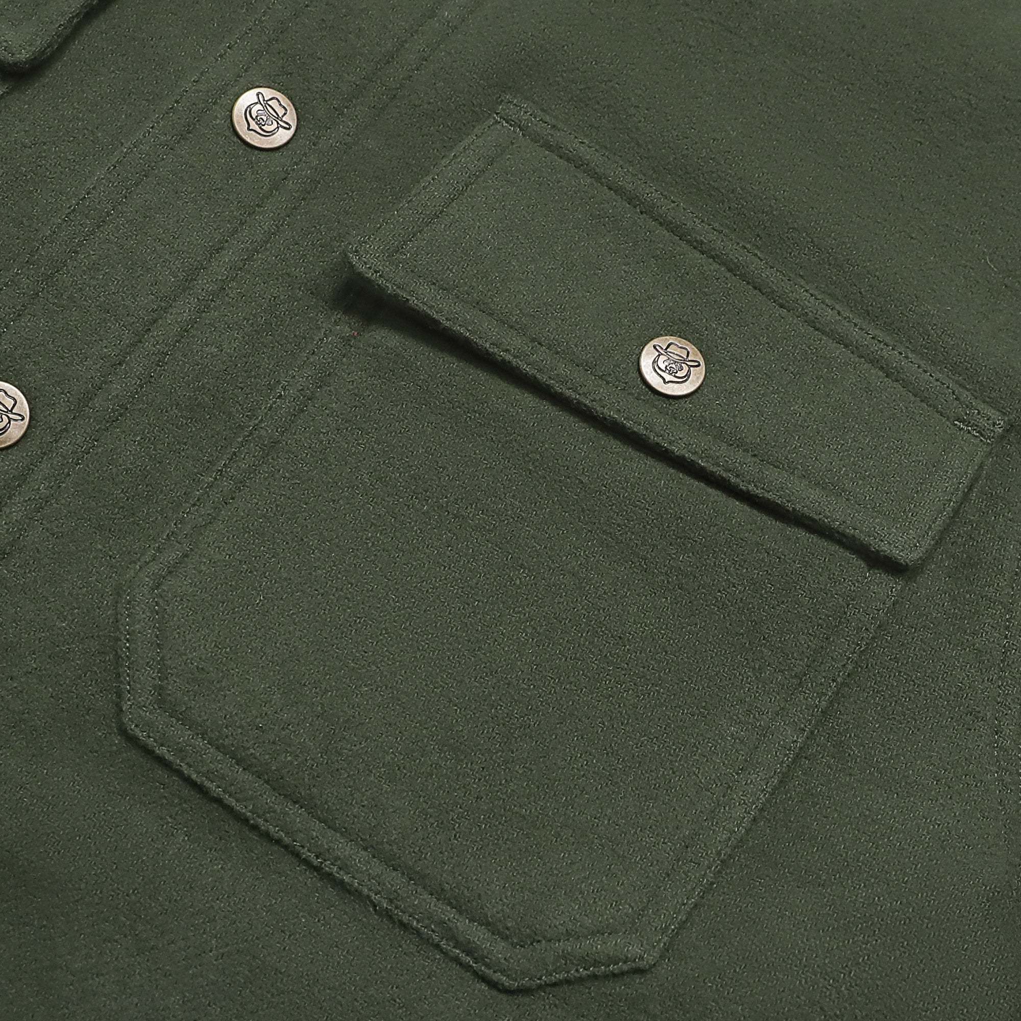 Dubinik? 10.8oz Men’s Overshirt Shacket – Cozy Warm-Lined Olive Green Solid Plaid Flannel, Lightweight Casual Button-Down Long Sleeve Jacket #0181004