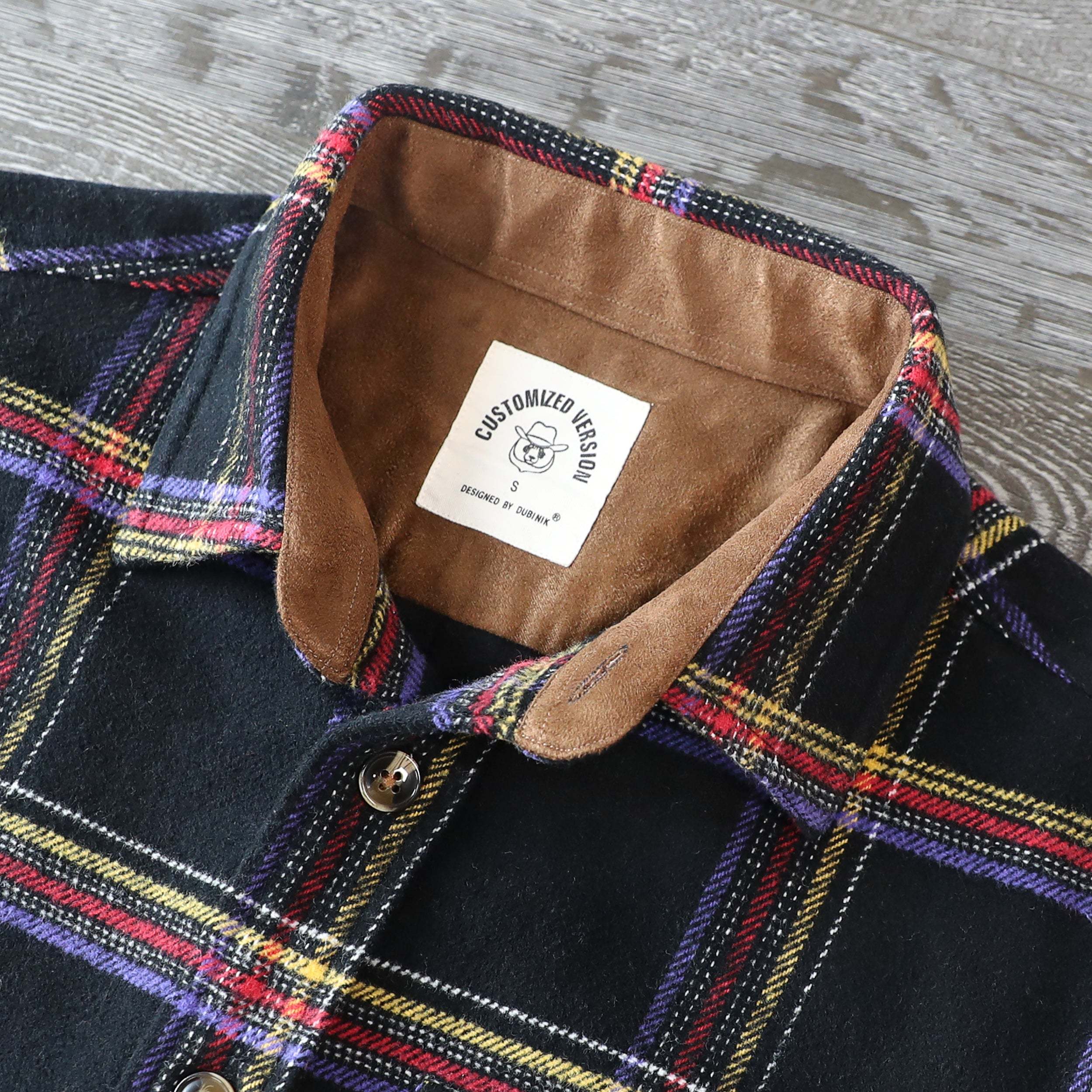 Dubinik? 10.8oz Ultra Heavyweight Flannel Shirt for Men Long Sleeve Casual Button Down Soft Pure Cotton Plaid Warm Suede Cuffs#0082007