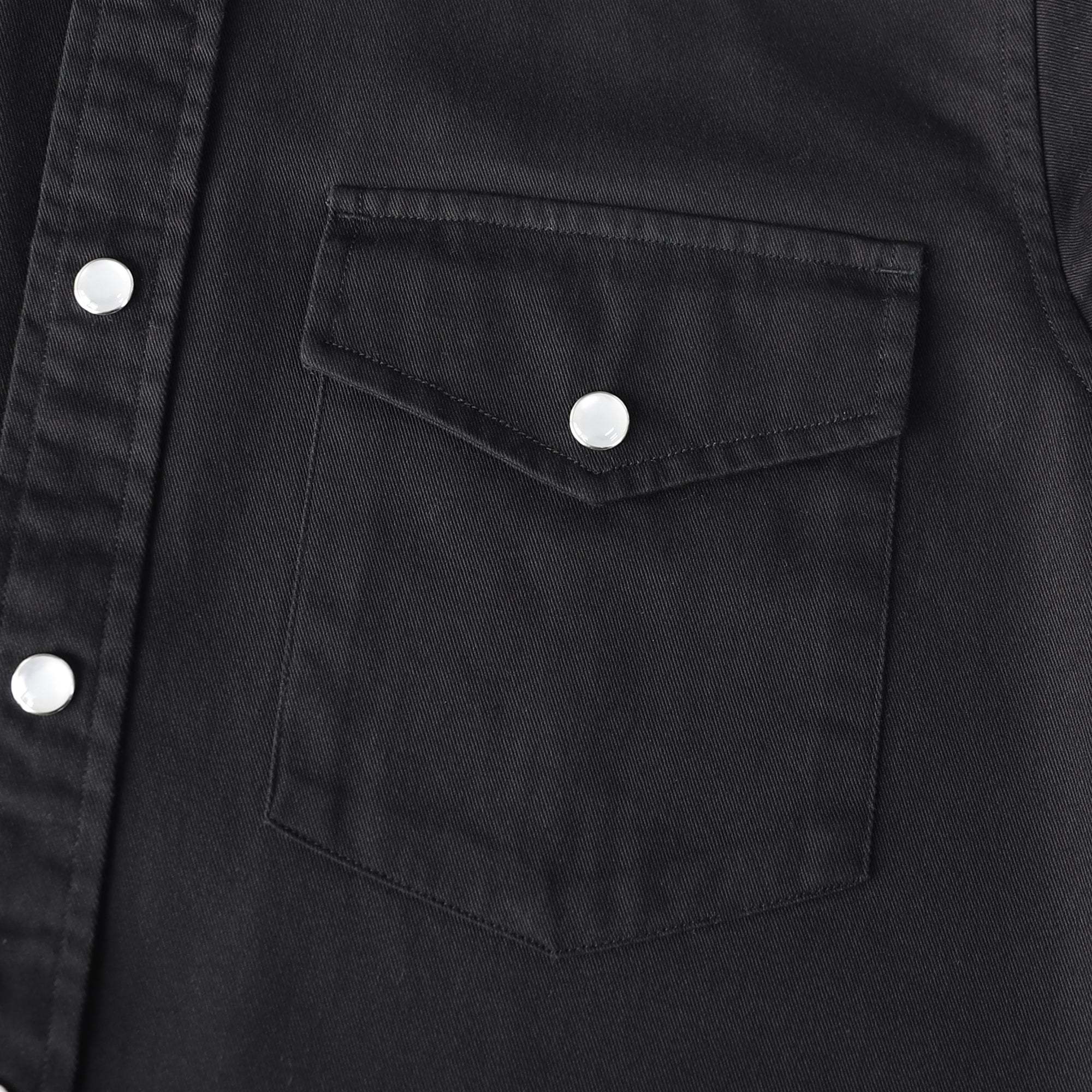 Dubinik? Men's Heavyweight Pure Cotton Classic Pearl Snap Button Western Workwear Short-Sleeved Shirt#10512