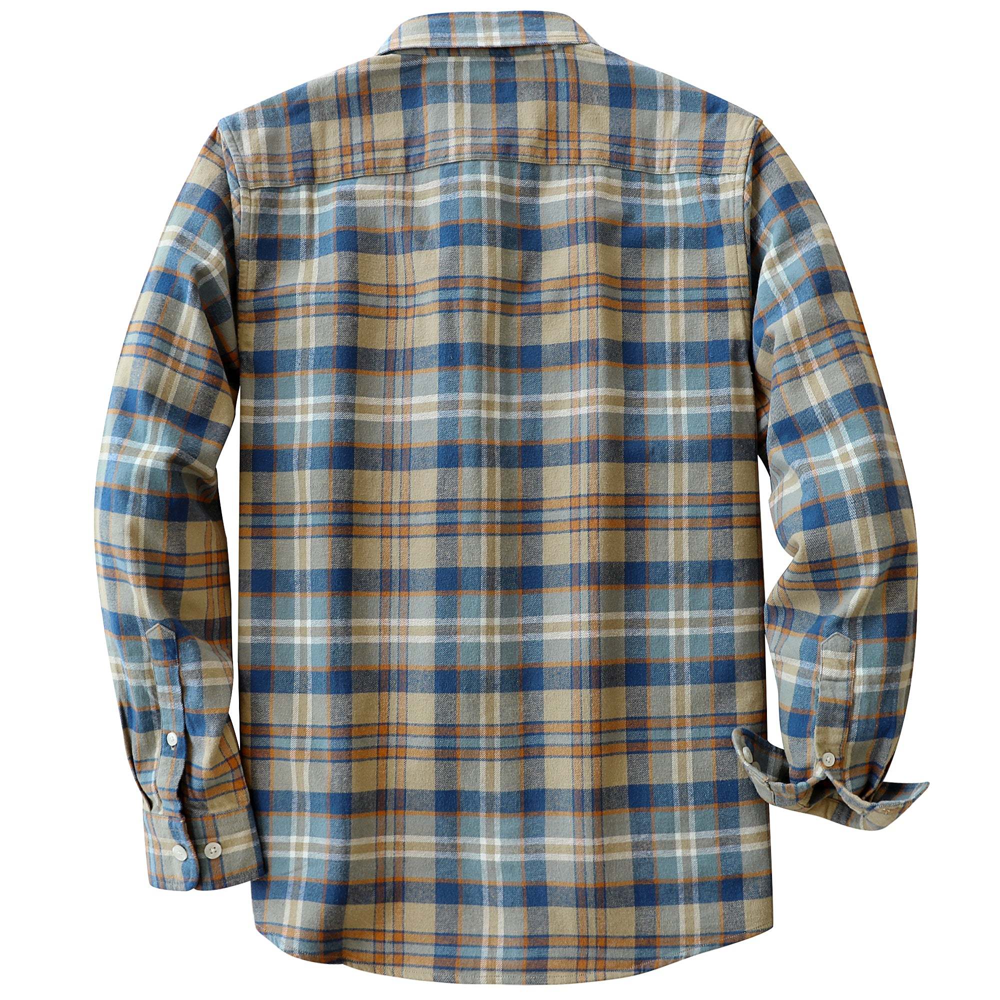 Dubinik? 6oz Mens Flannel Shirts Long Sleeve Button Down Casual Work Plaid Shirt Men All Cotton Soft with Pocket Regular Fit#0353
