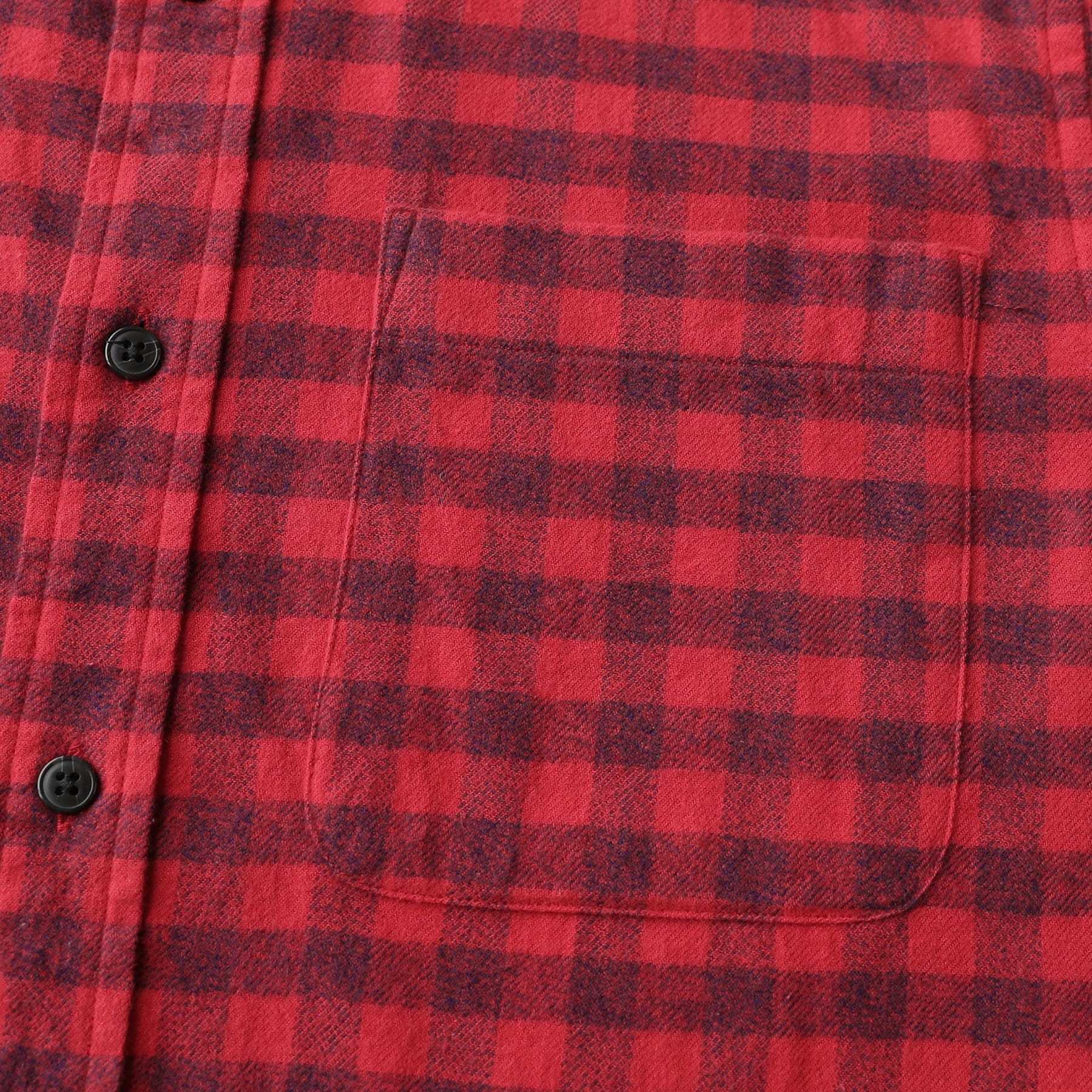 6oz Men's Plaid Flannel Long Sleeve Shirts #0307